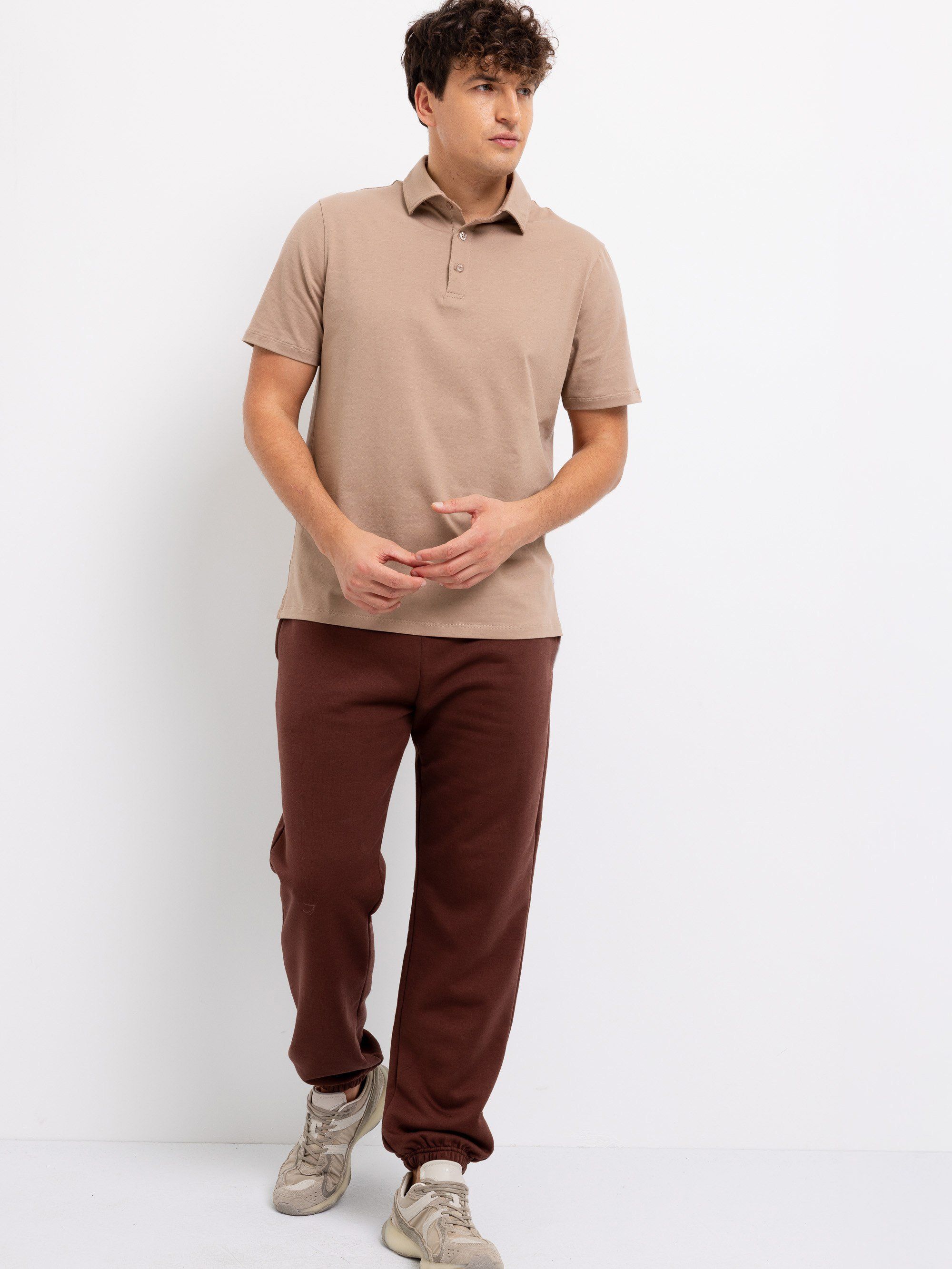 Brown cuffed trousers Men