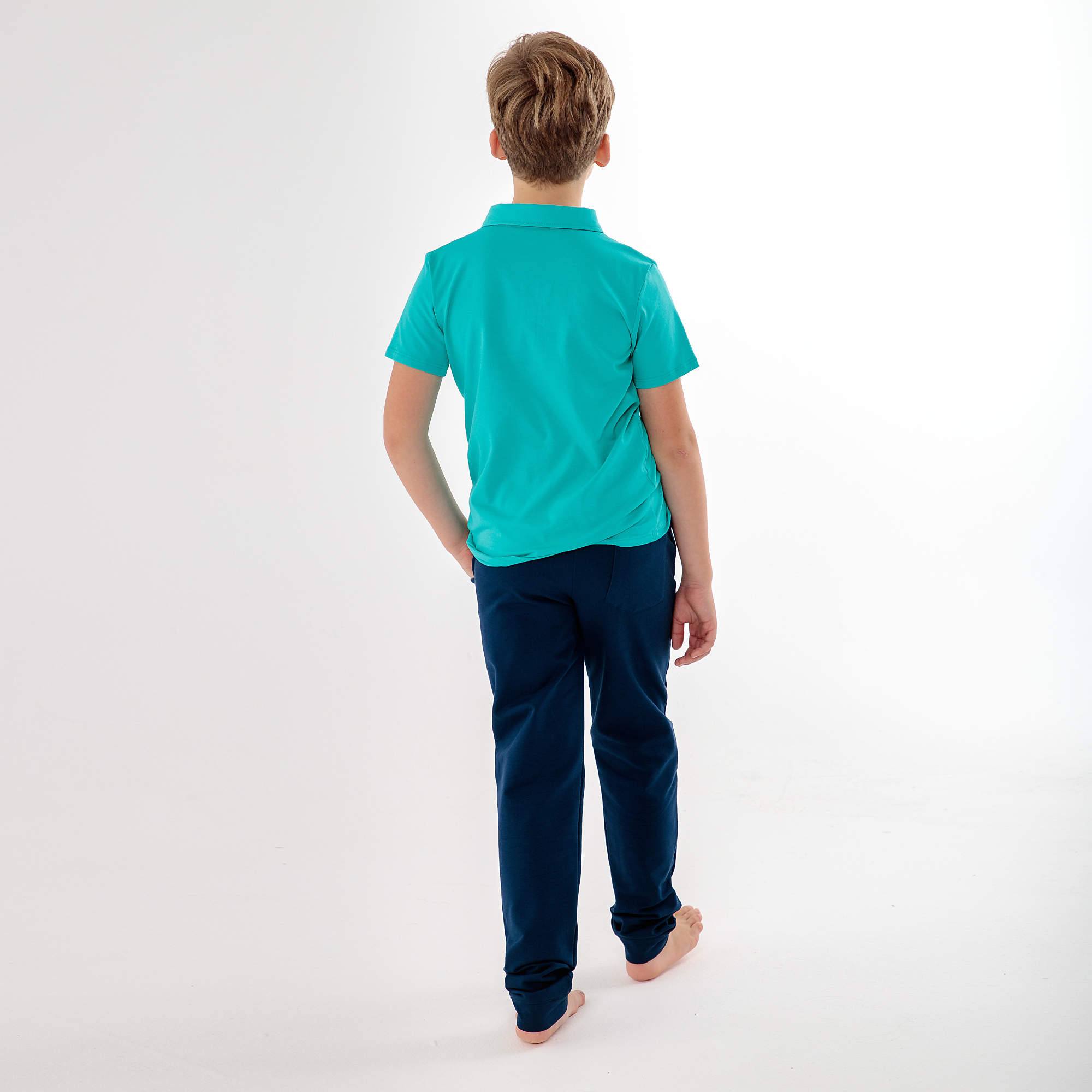 Turkusowa koszulka polo Junior