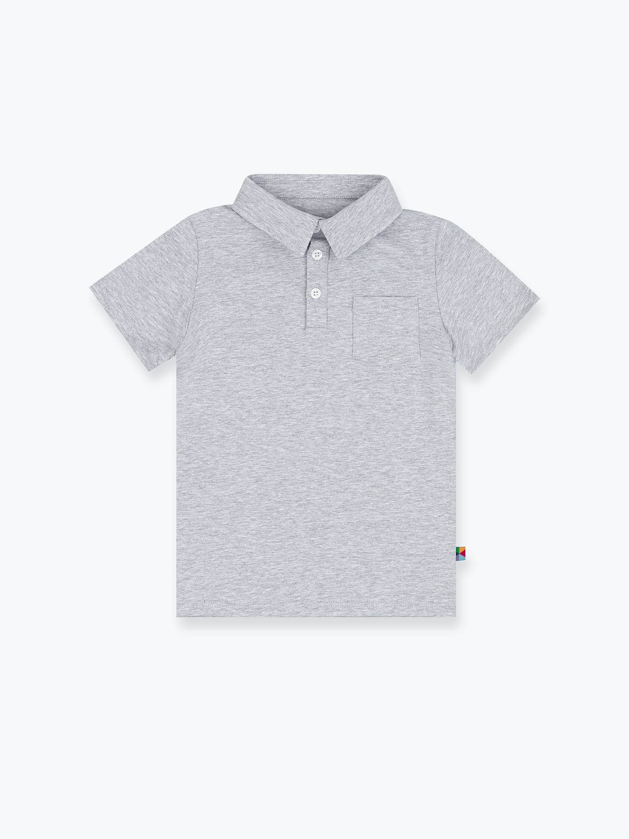 Szara koszulka polo