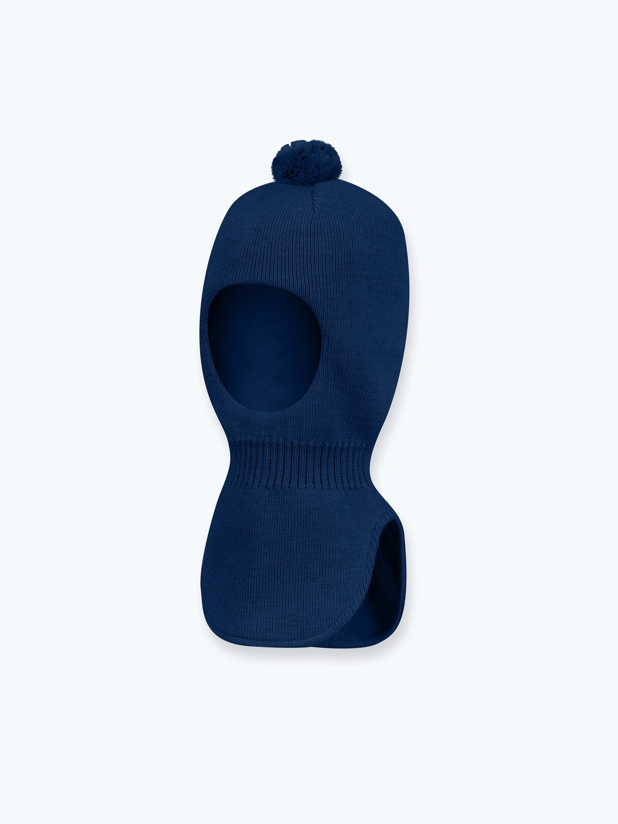 Navy blue merino wool balaclava Baby