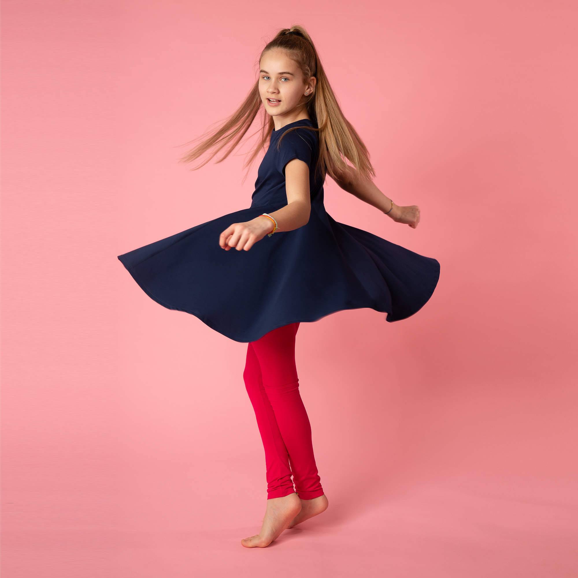 Różowe legginsy Junior