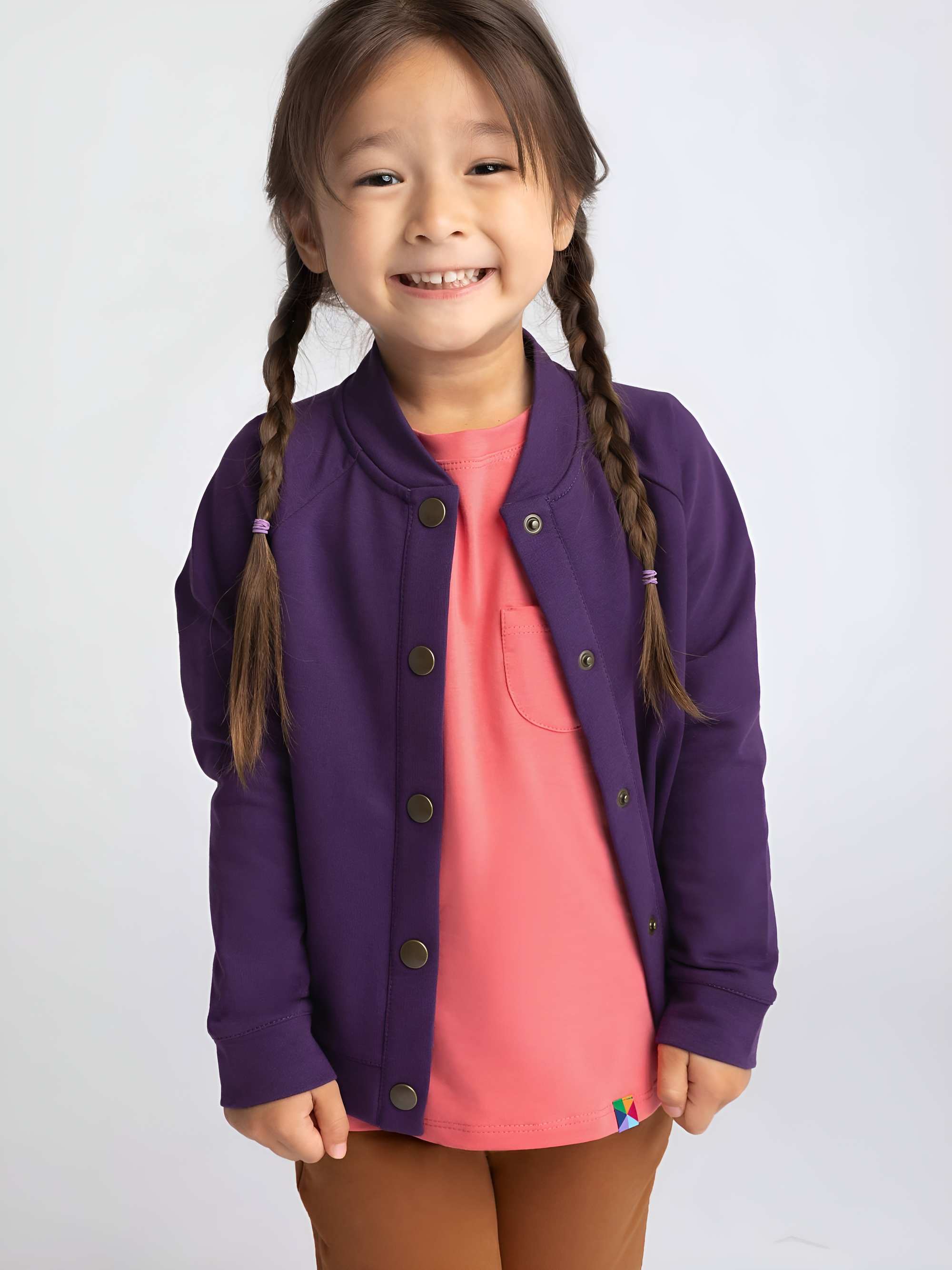 Fioletowa bluza bomber