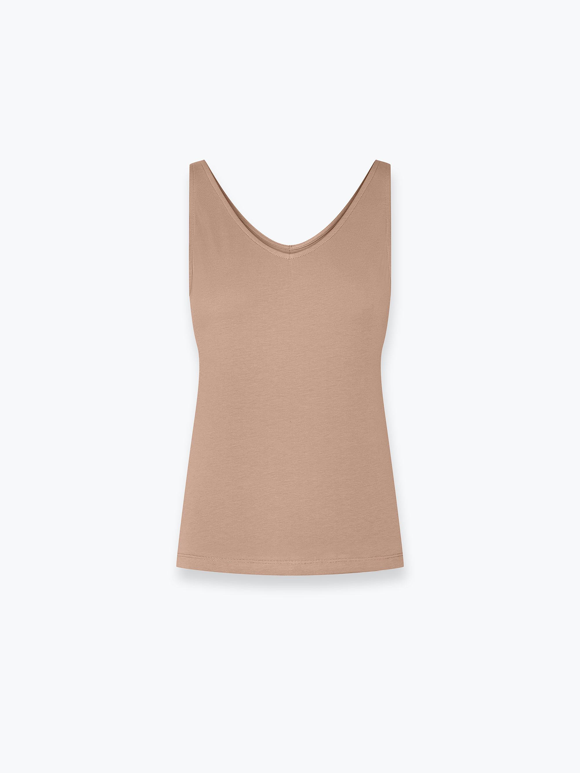 Mocha mousse Sleeveless top shirt Women
