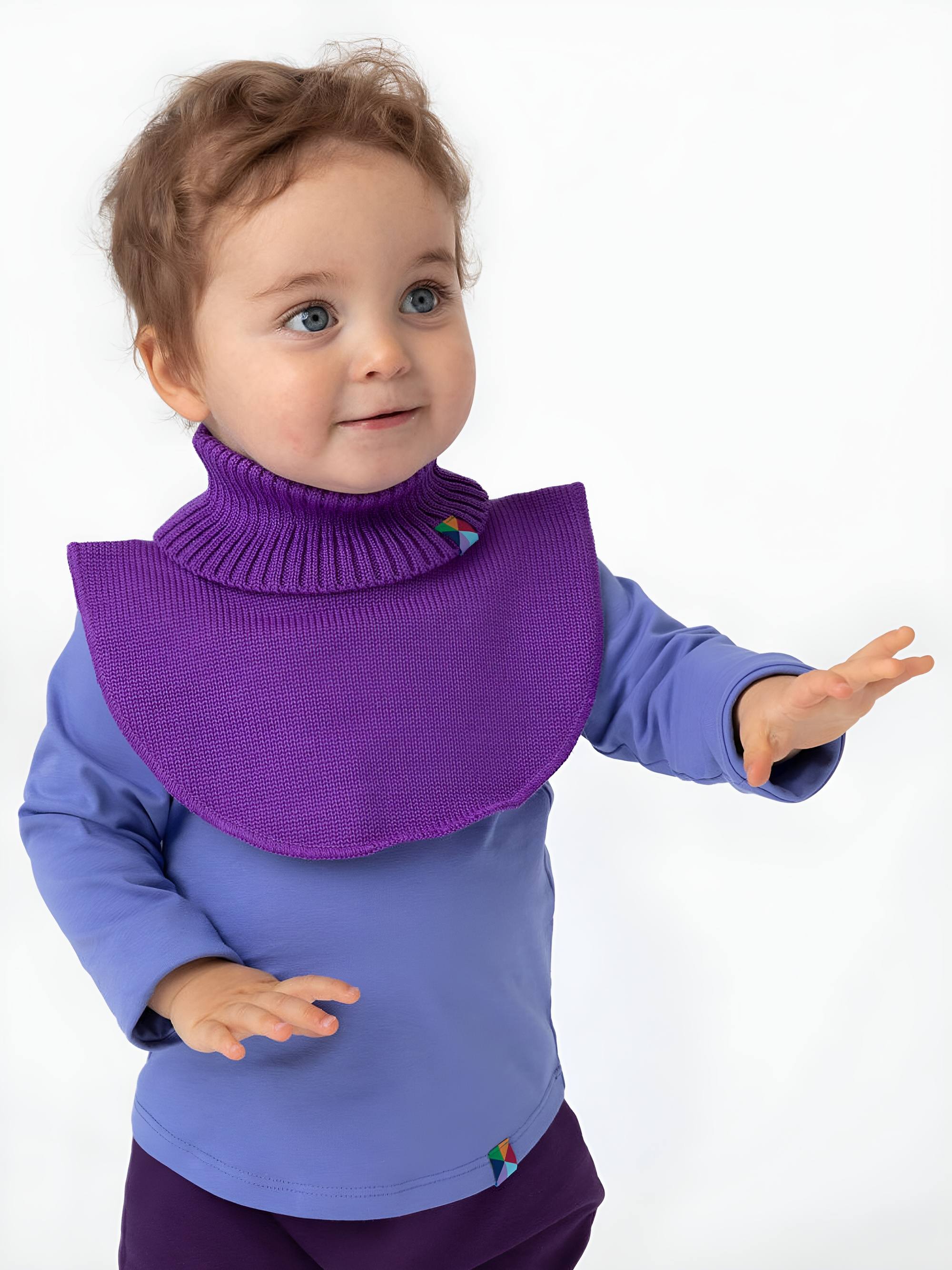 Violet merino wool neck warmer Baby