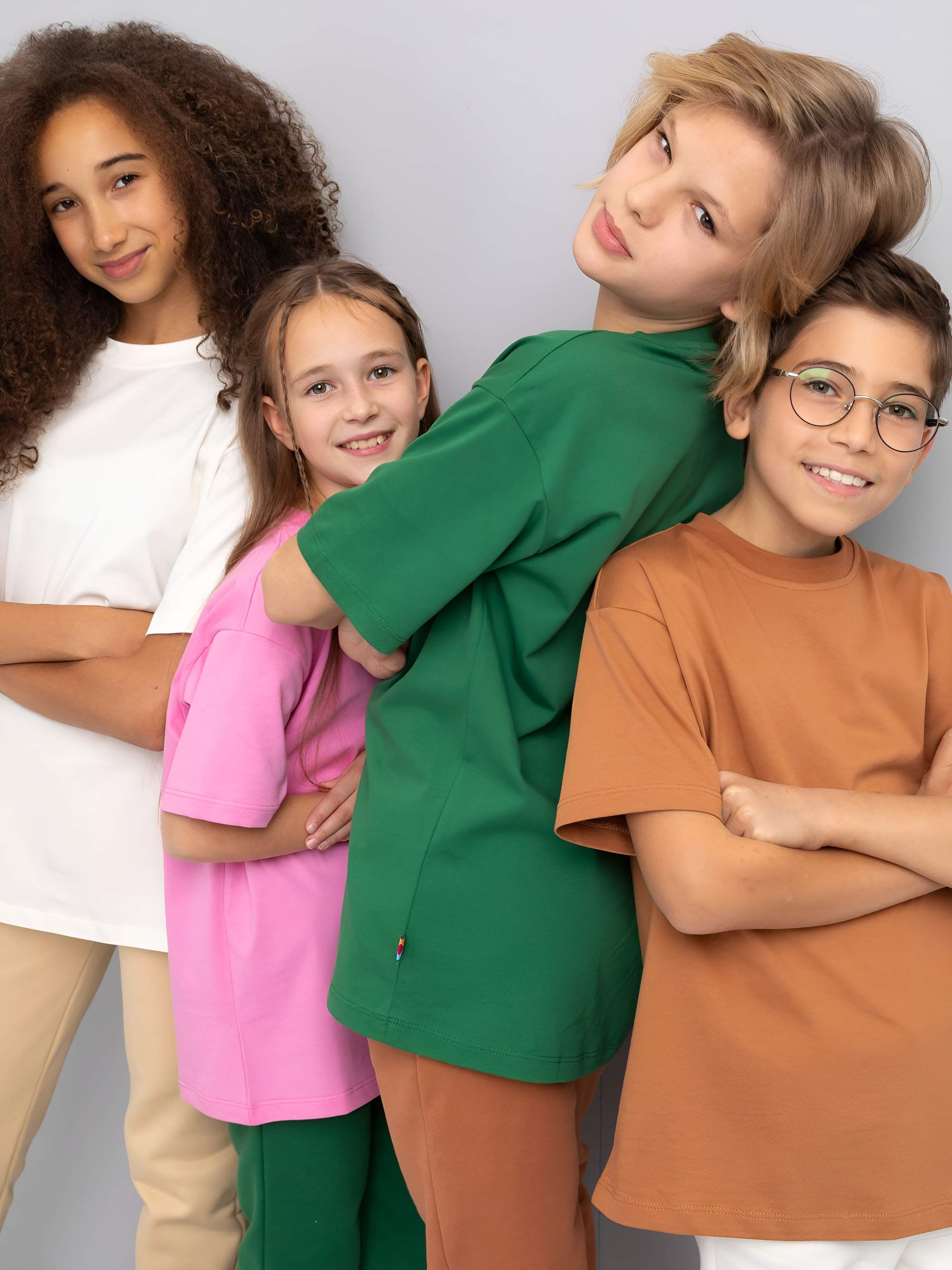 Karmelowy T-shirt oversize