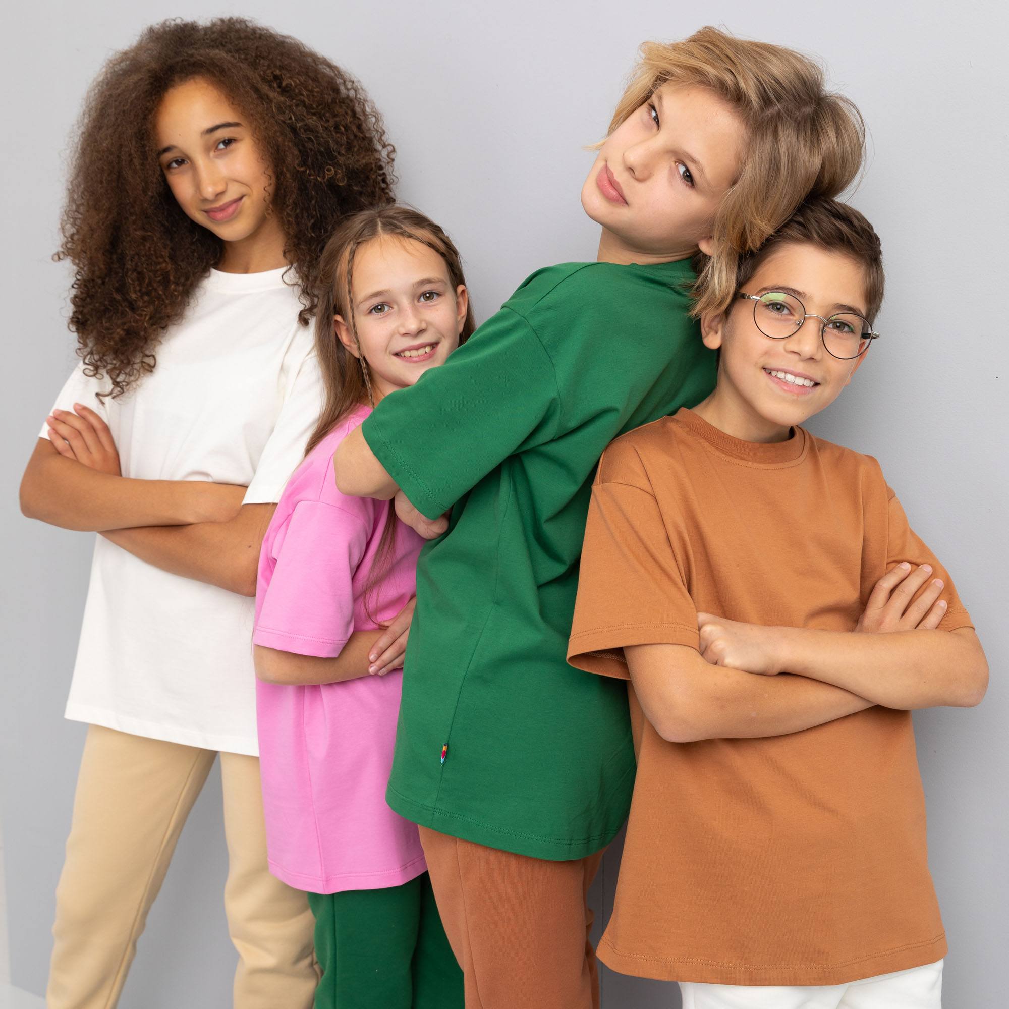 Karmelowy T-shirt oversize