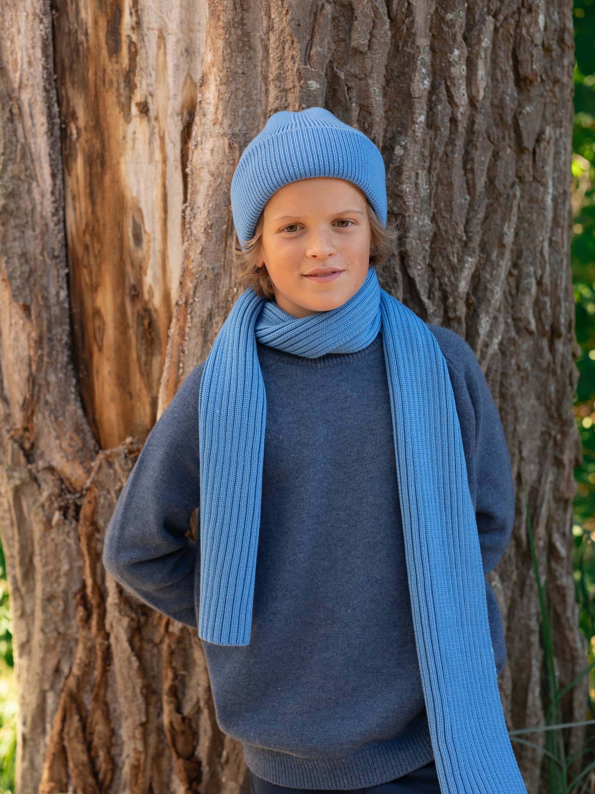Light blue Merino Wool Scraf