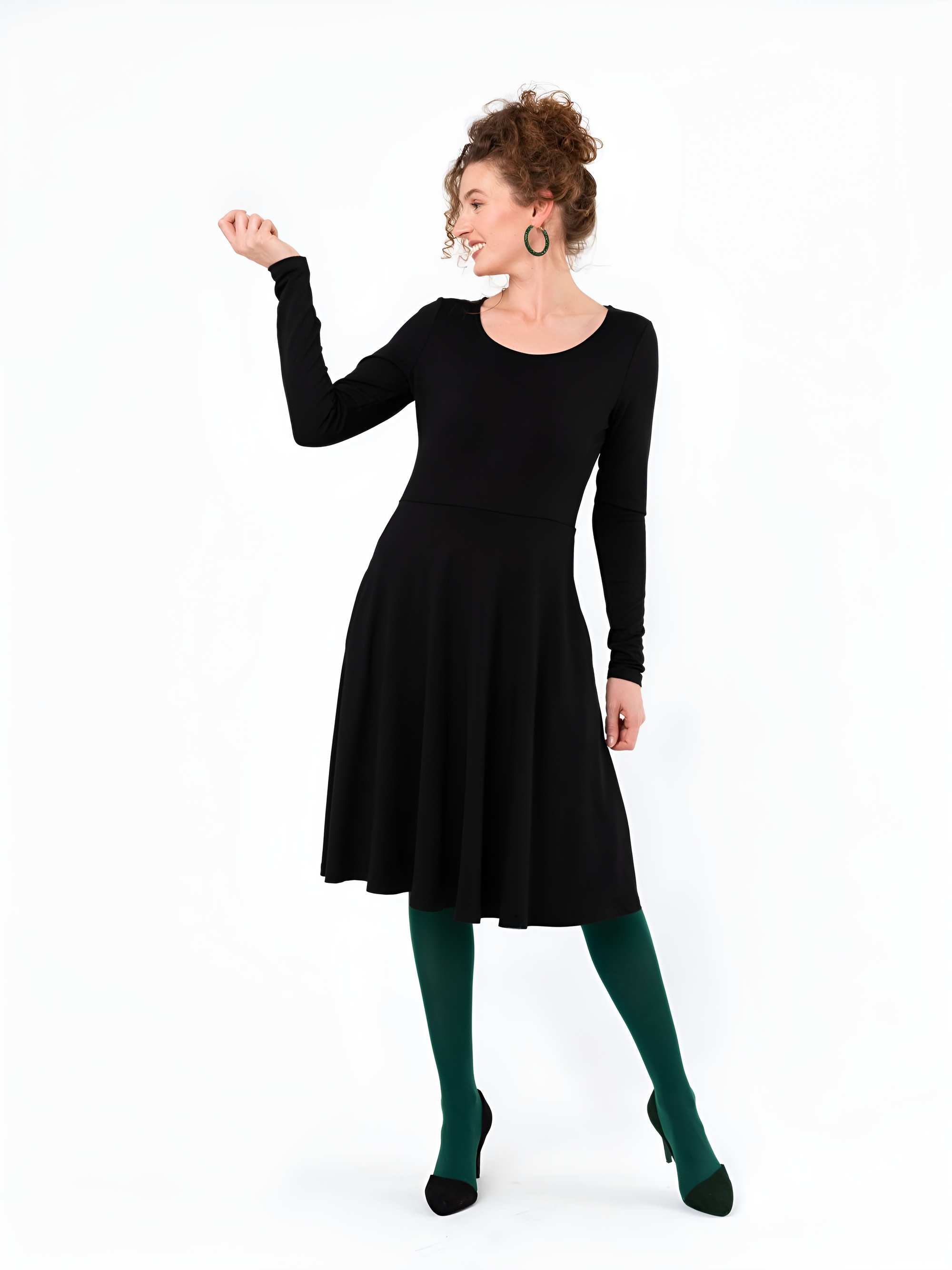 Black long sleeve dress Women