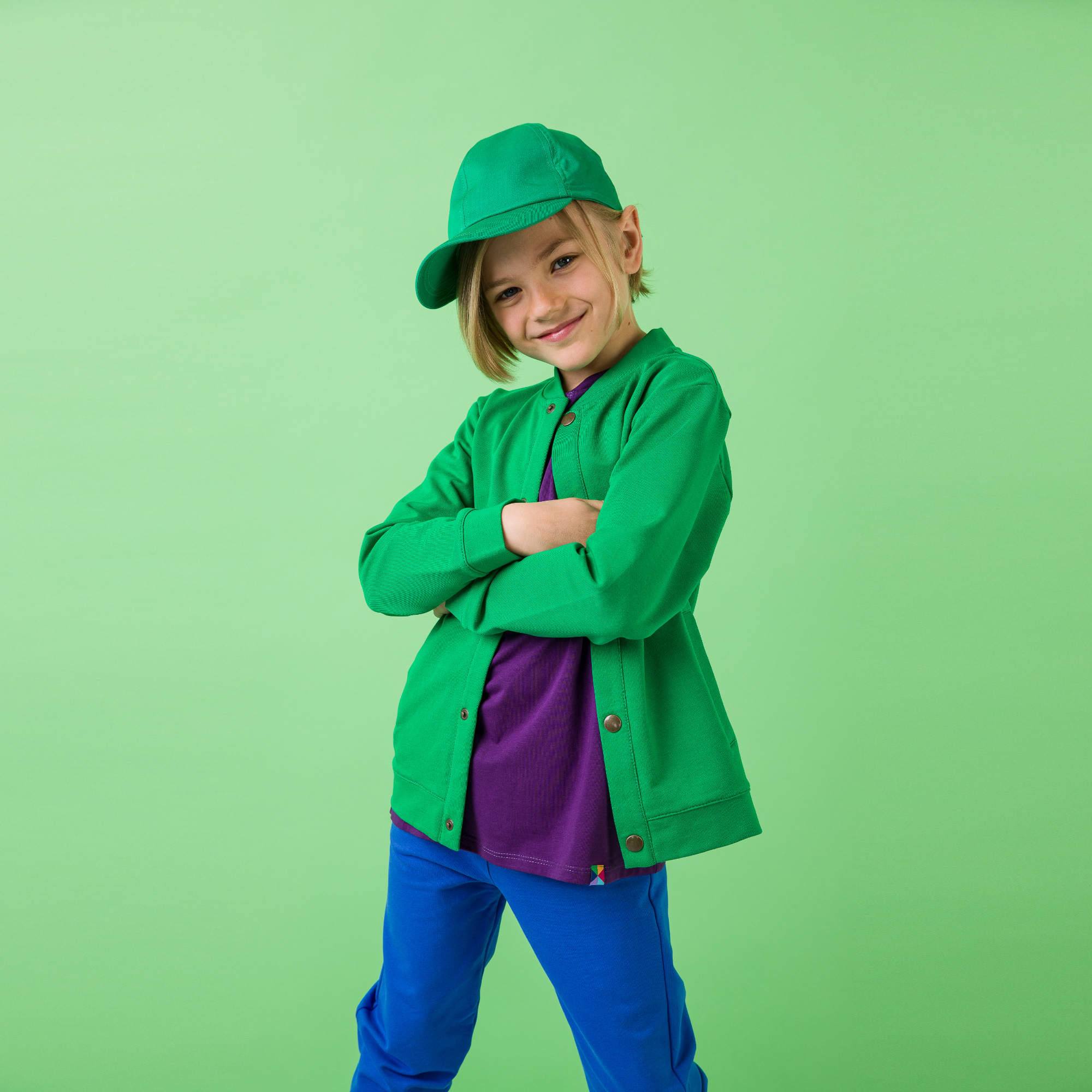 Zielona bluza bomber z kieszeniami