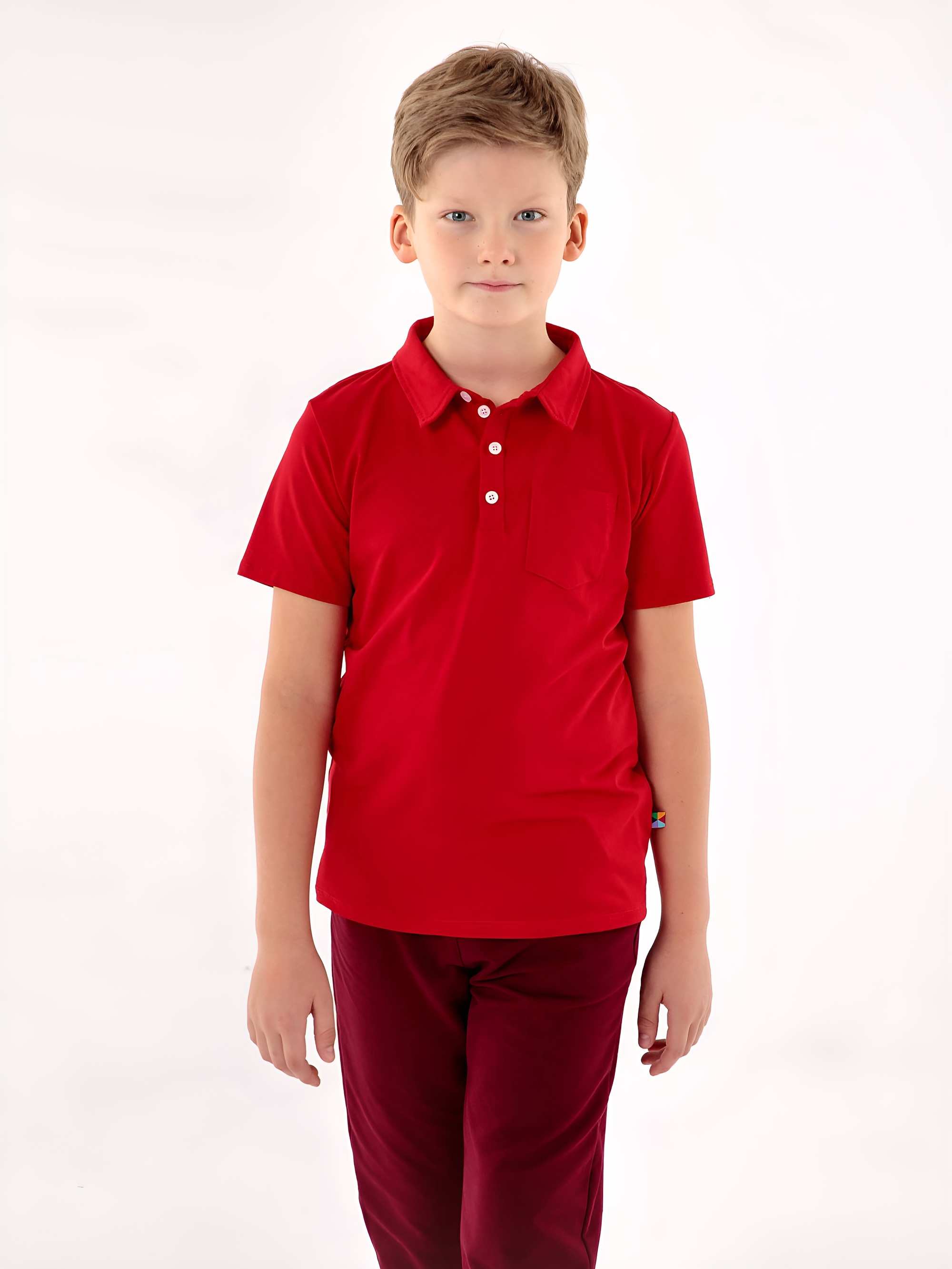Czerwona koszulka polo Junior