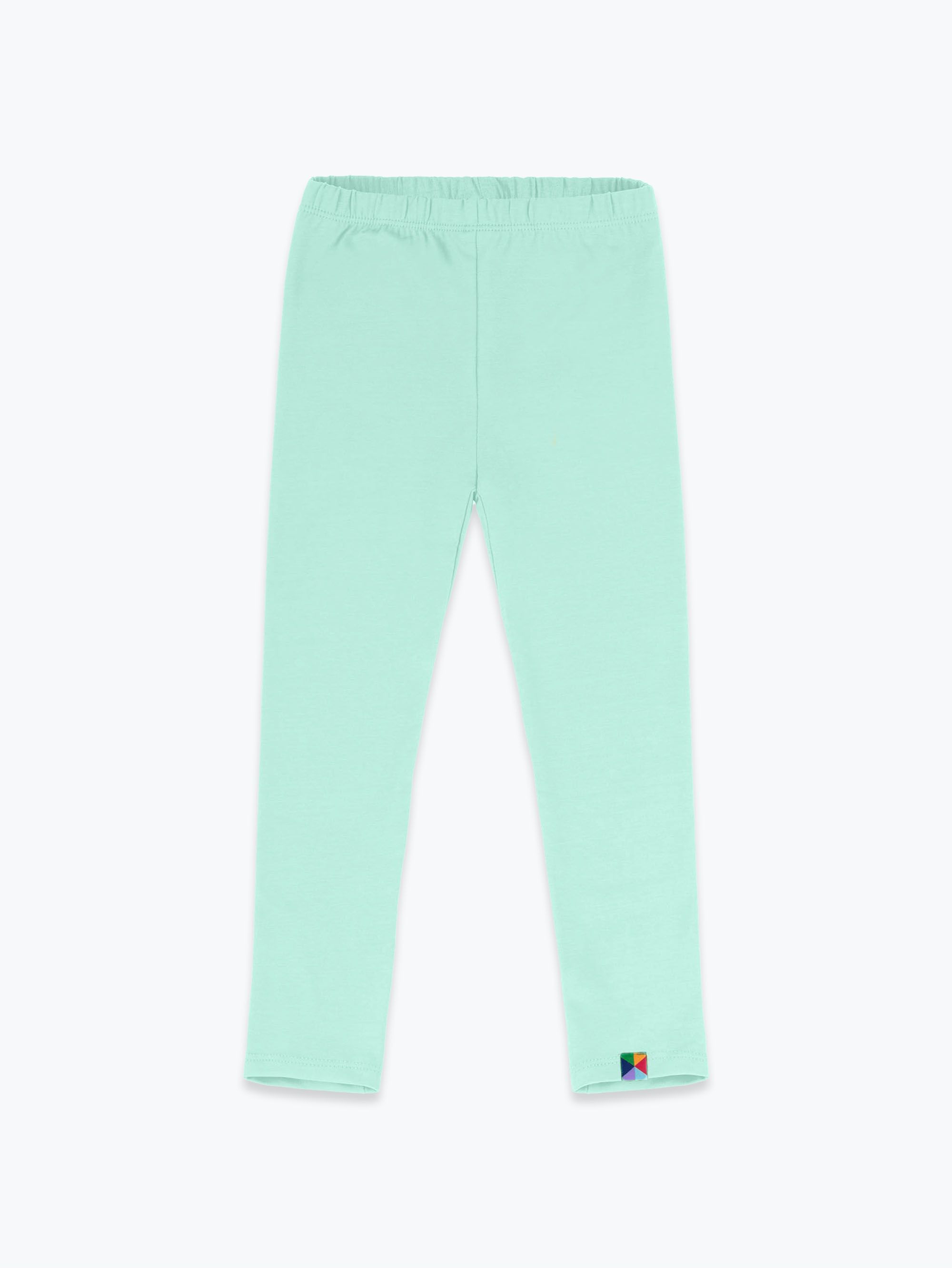 Miętowe legginsy grubsze