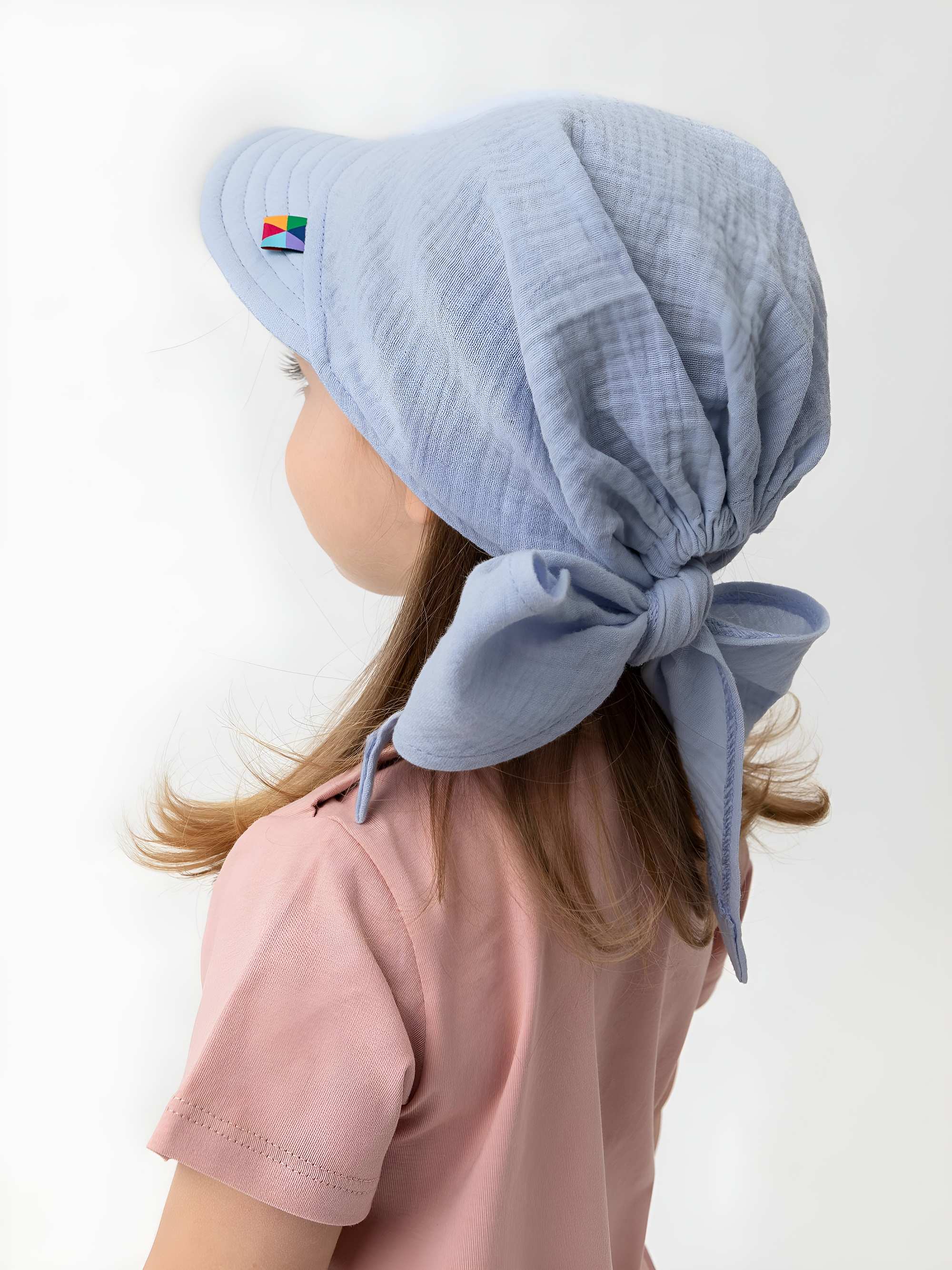 Jasnoniebieska bandana muślinowa