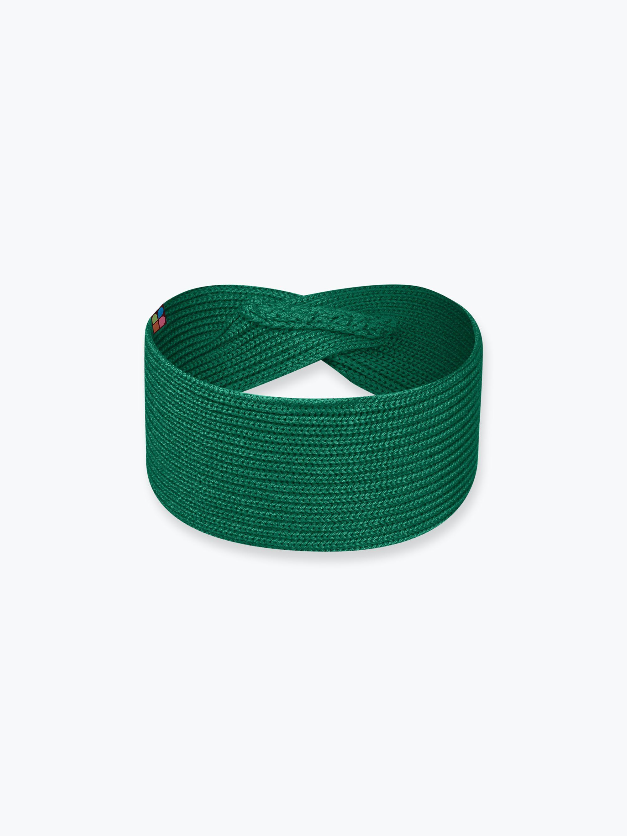 Green merino wool headband