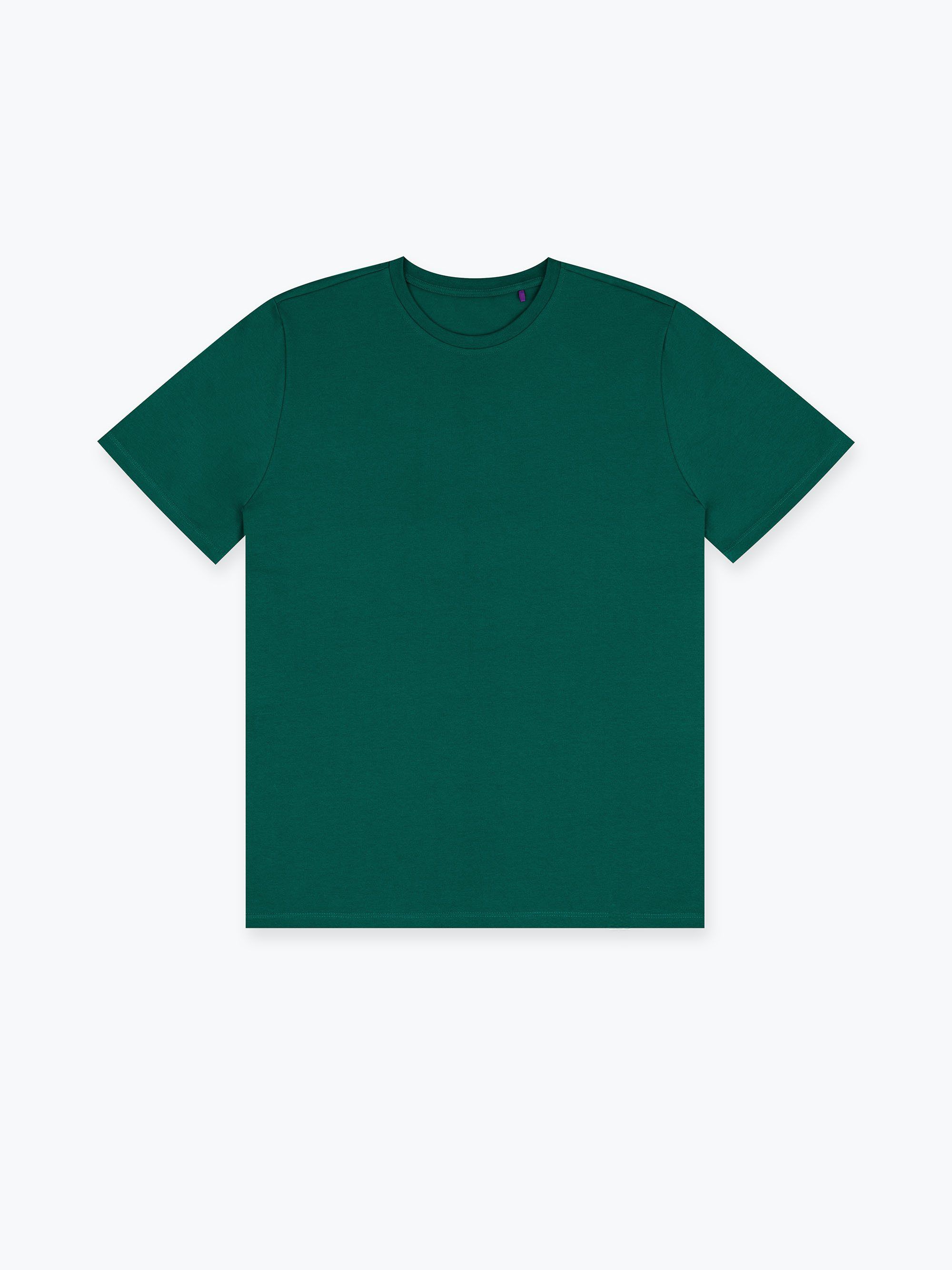 Bottle-green ribbed T-shirt Men