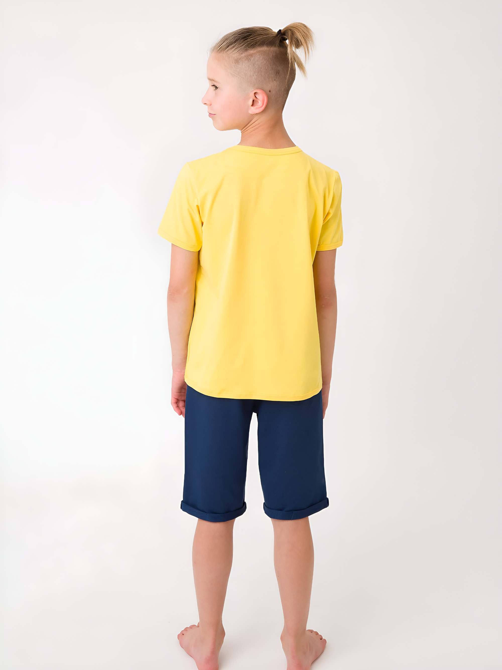 Żółta koszulka z krótkim rękawem Junior
