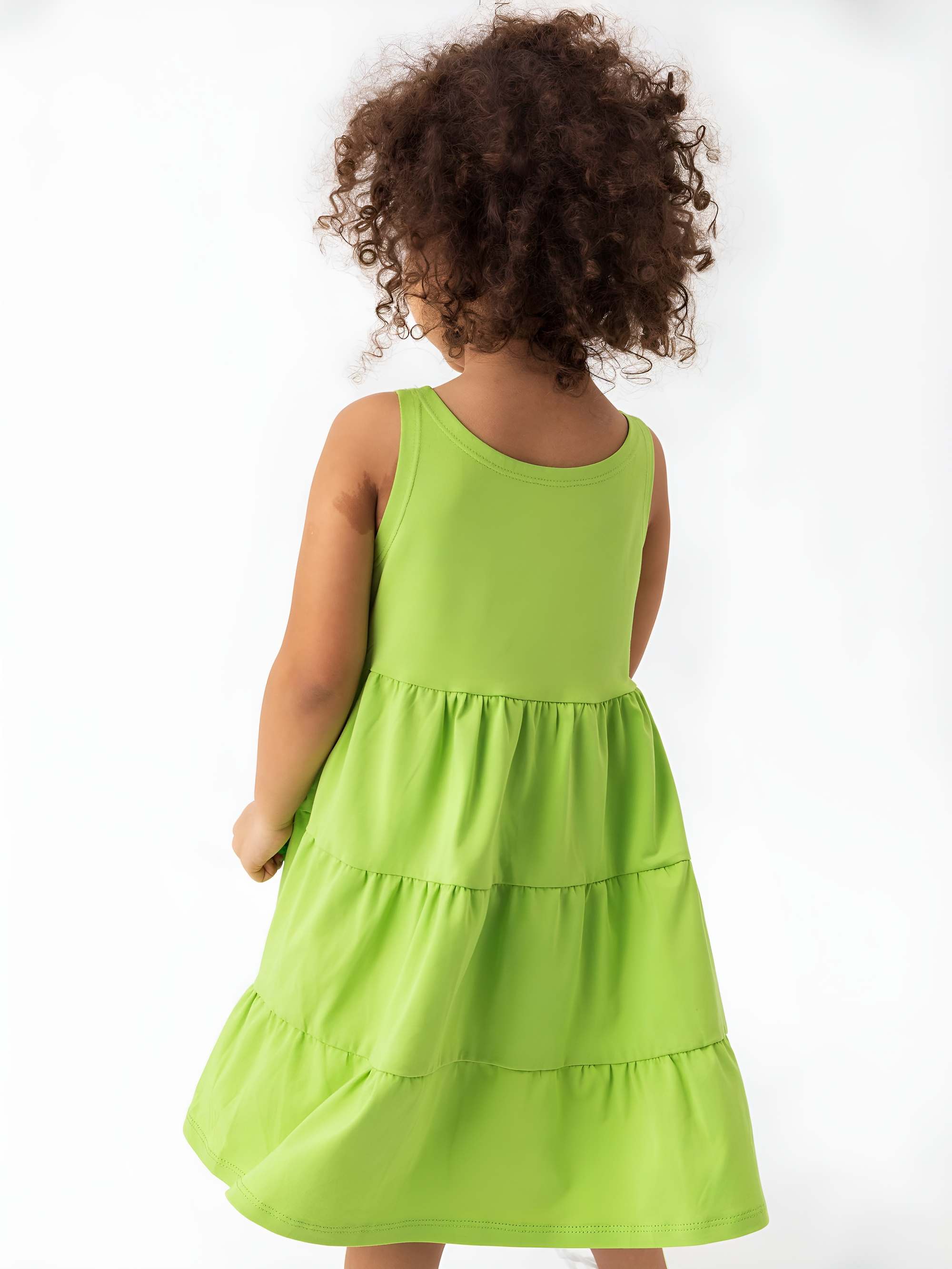 Lime green sleeveless dress