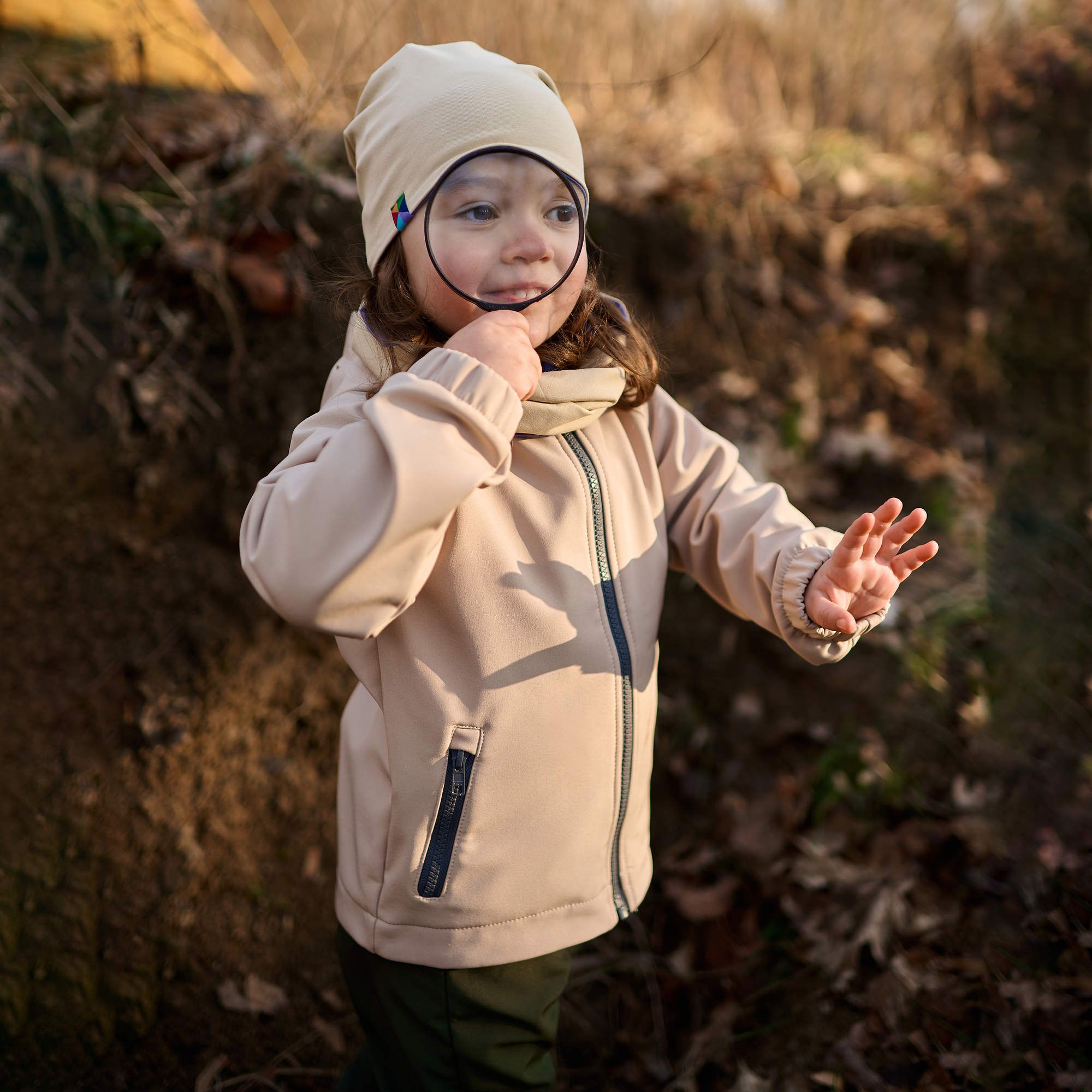 Beige softshell jacket