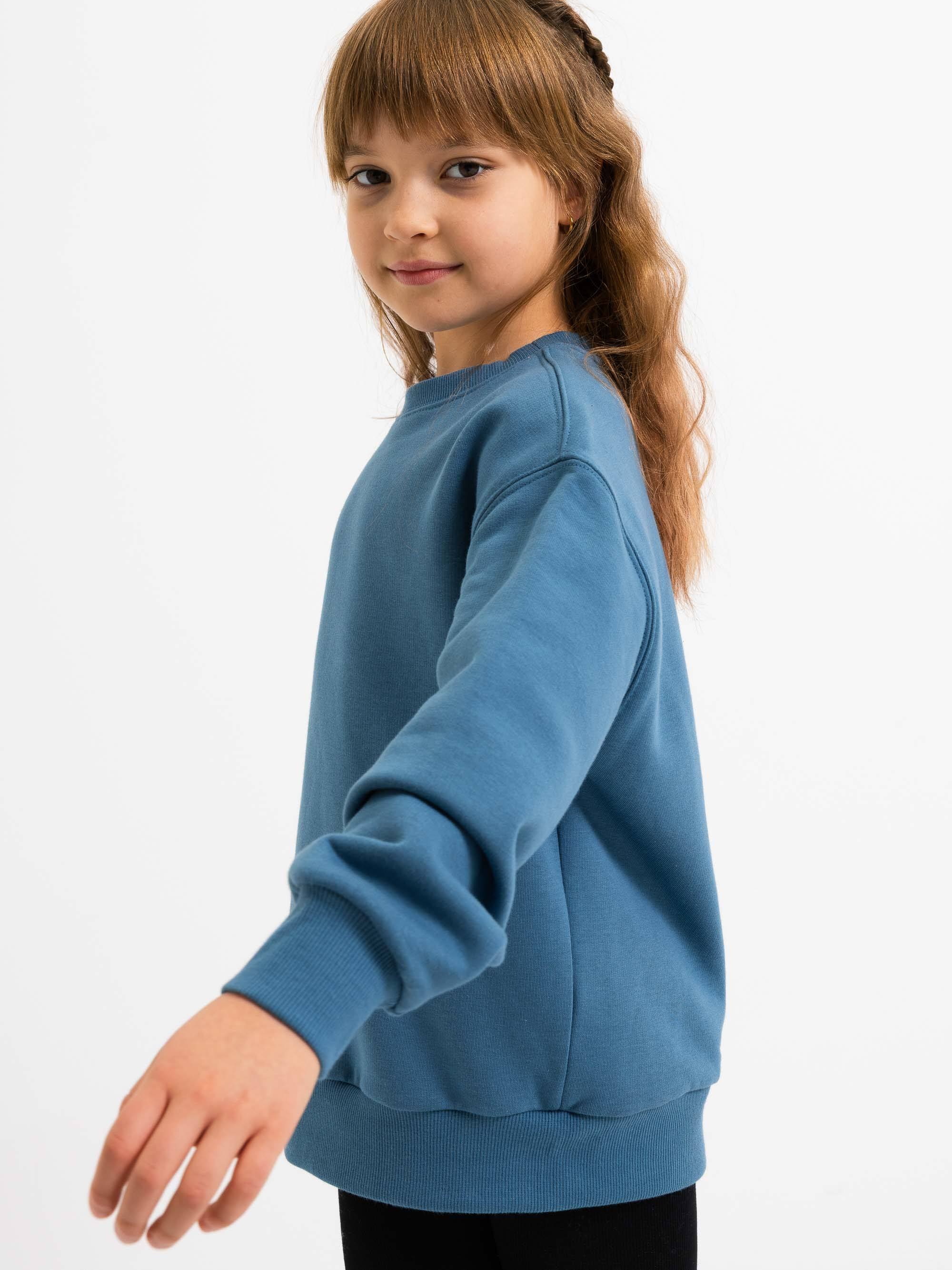 Ciemnoniebieska bluza dresowa ocieplana