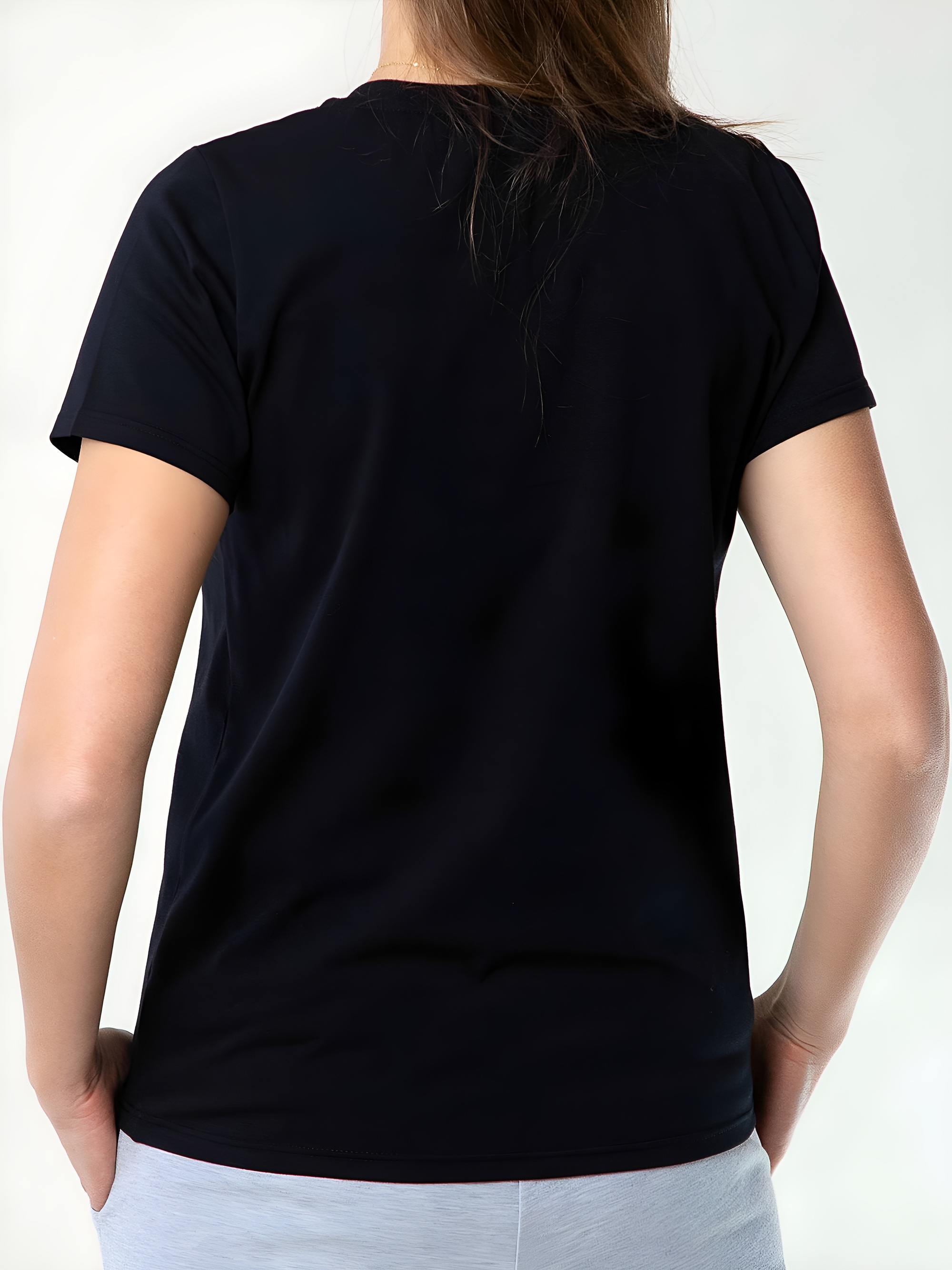 Czarny T-shirt damski