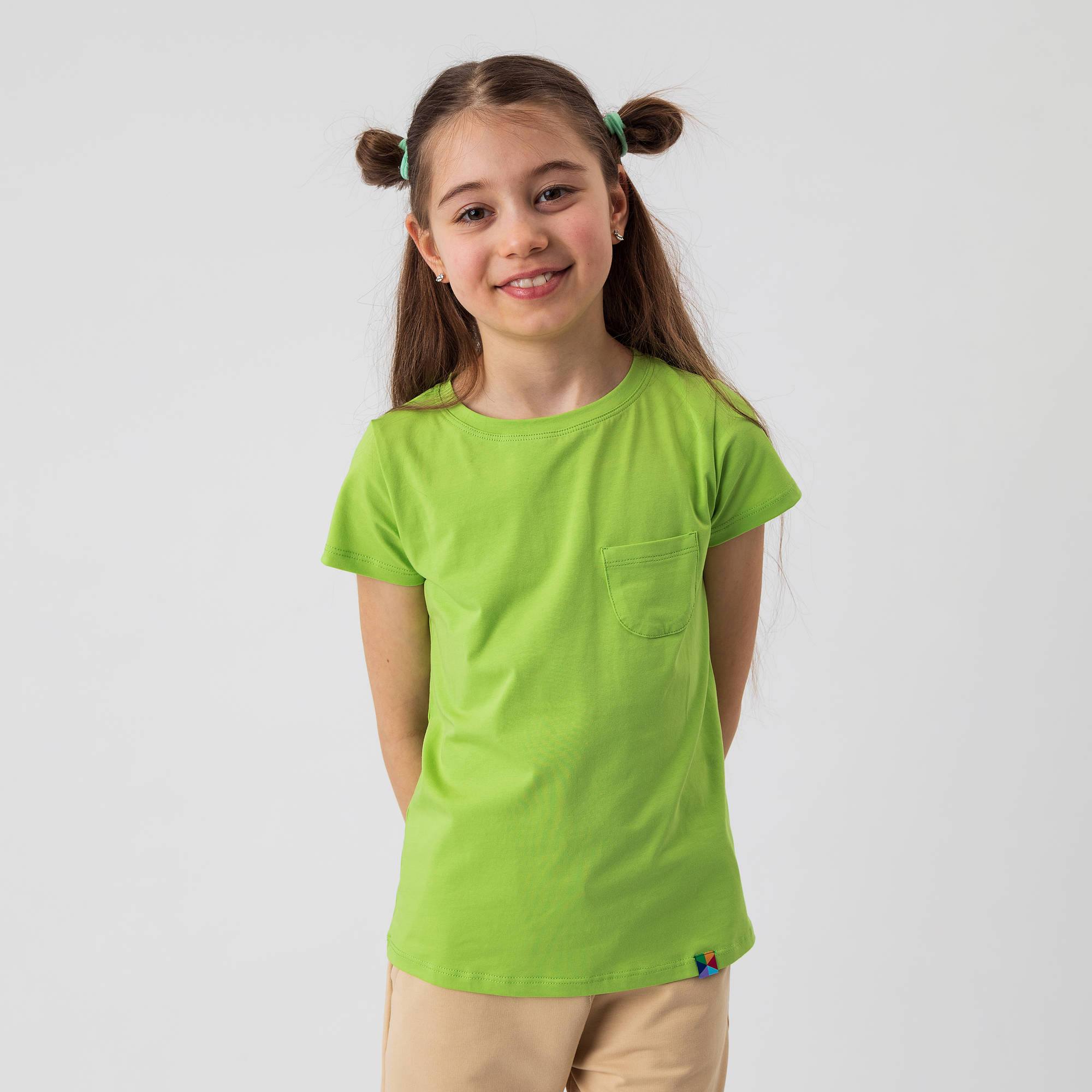 Limonkowy T-shirt z kieszonką