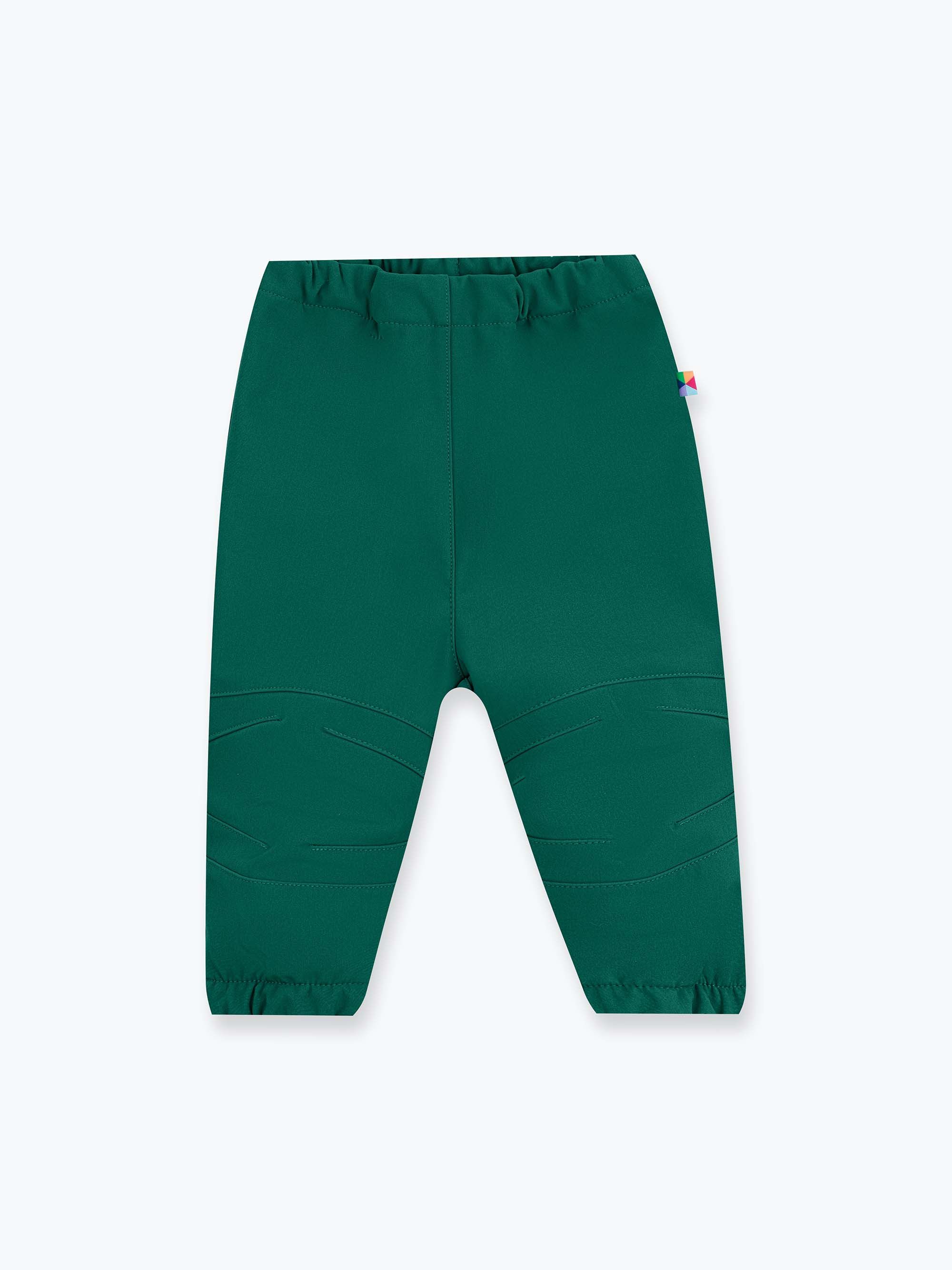 Butelkowozielone spodnie softshell dla niemowląt