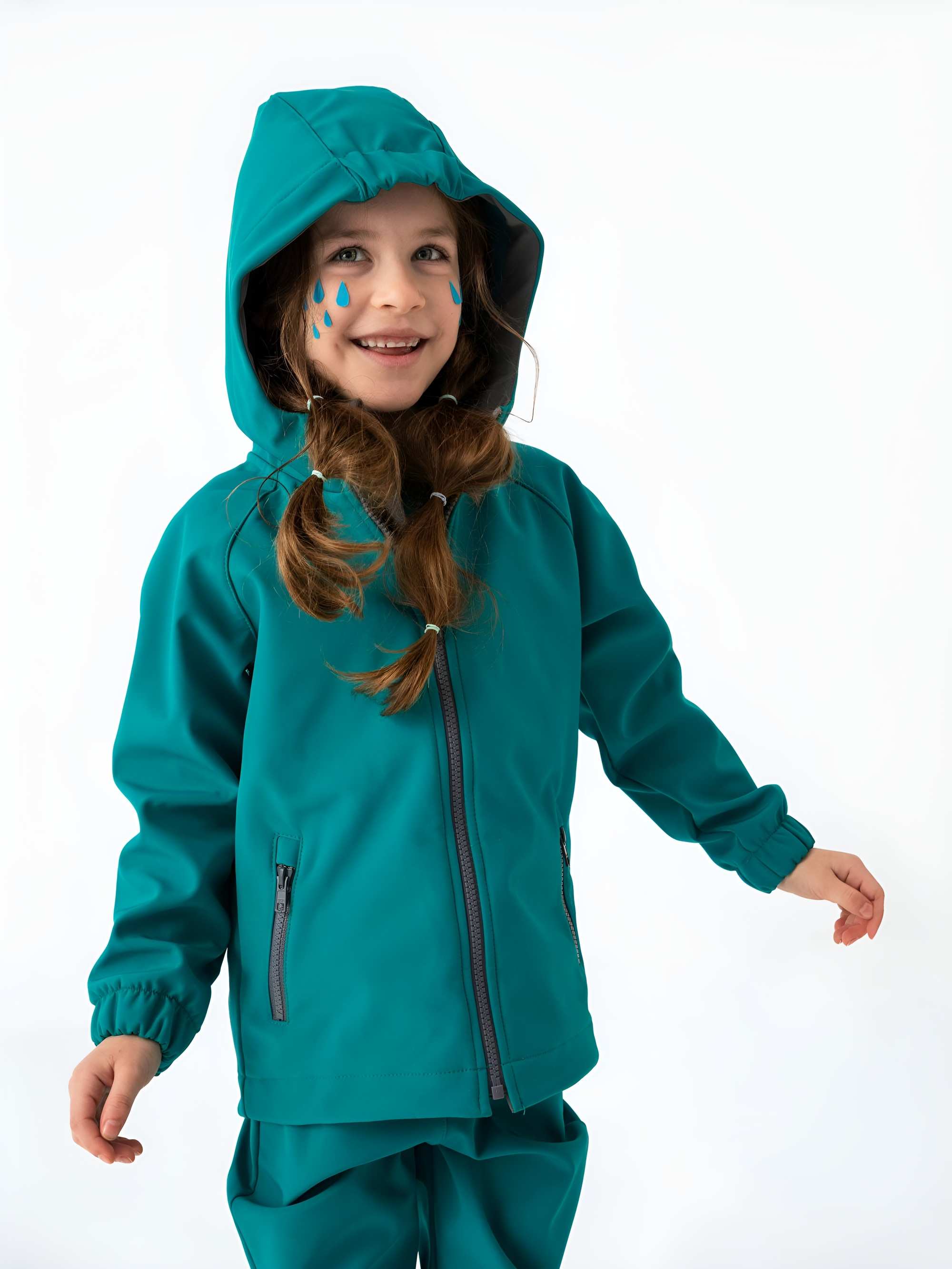 Turkusowa kurtka softshell