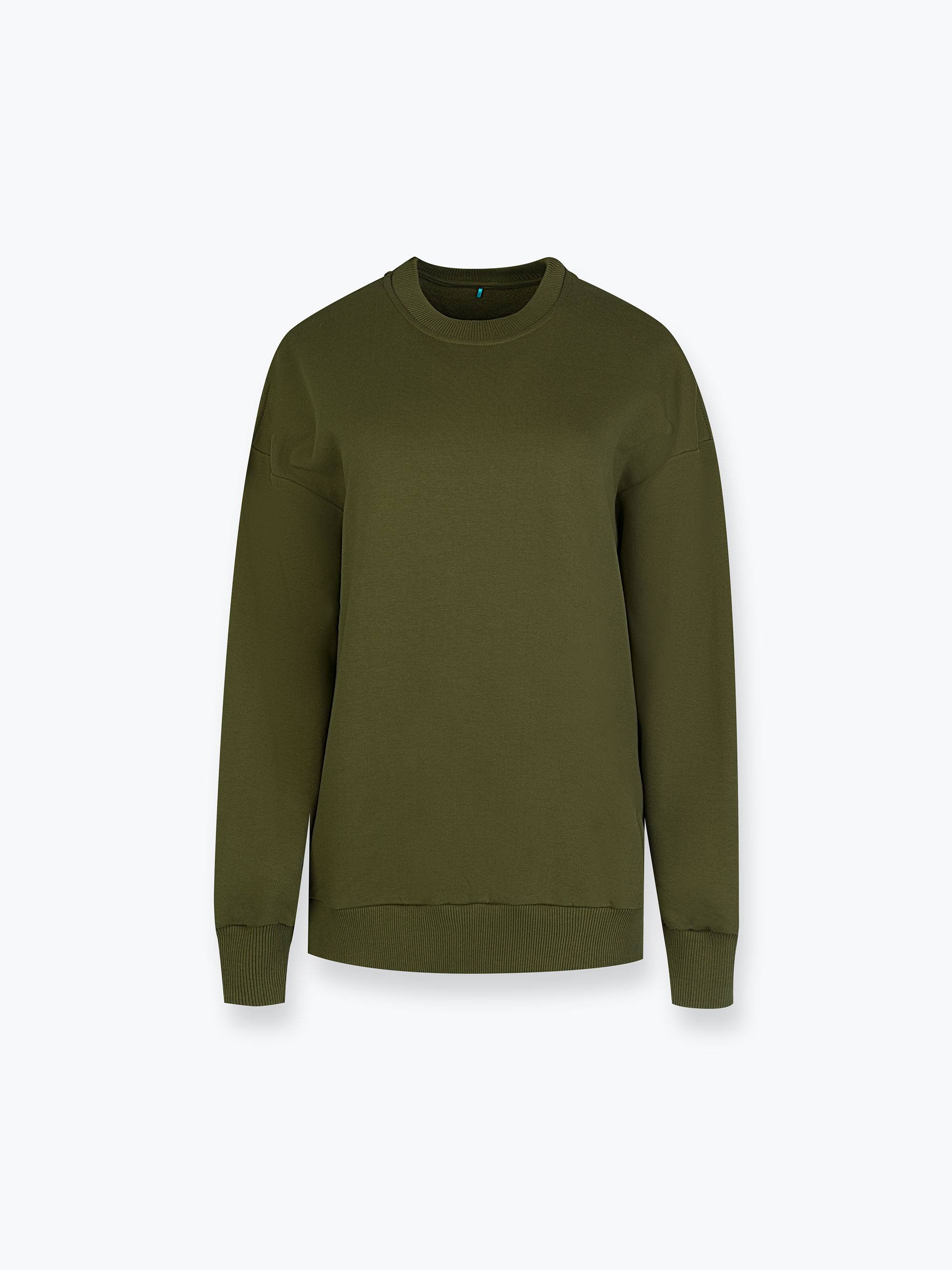 Khaki bluza przez głowę damska