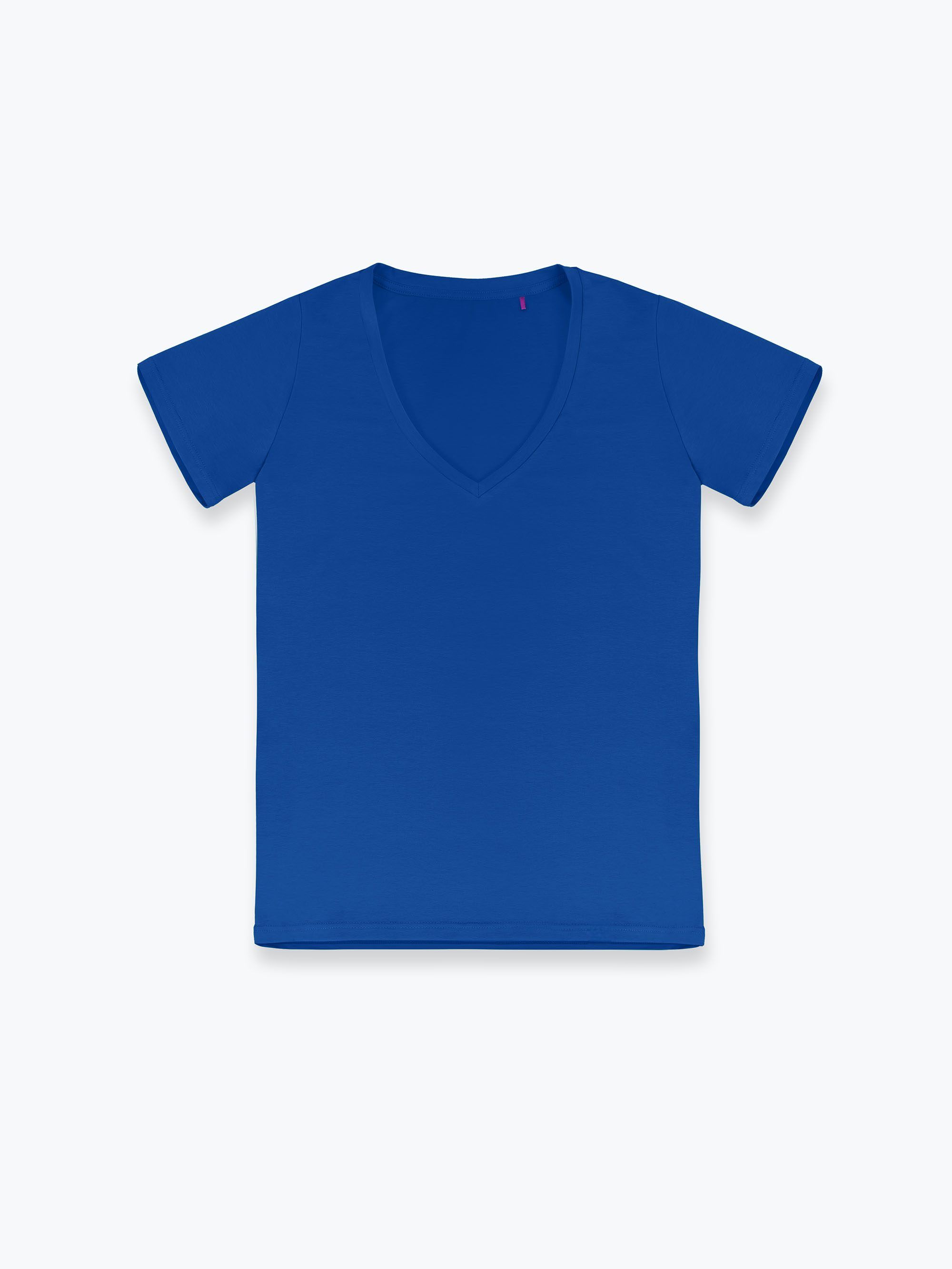Niebieski T-shirt damski