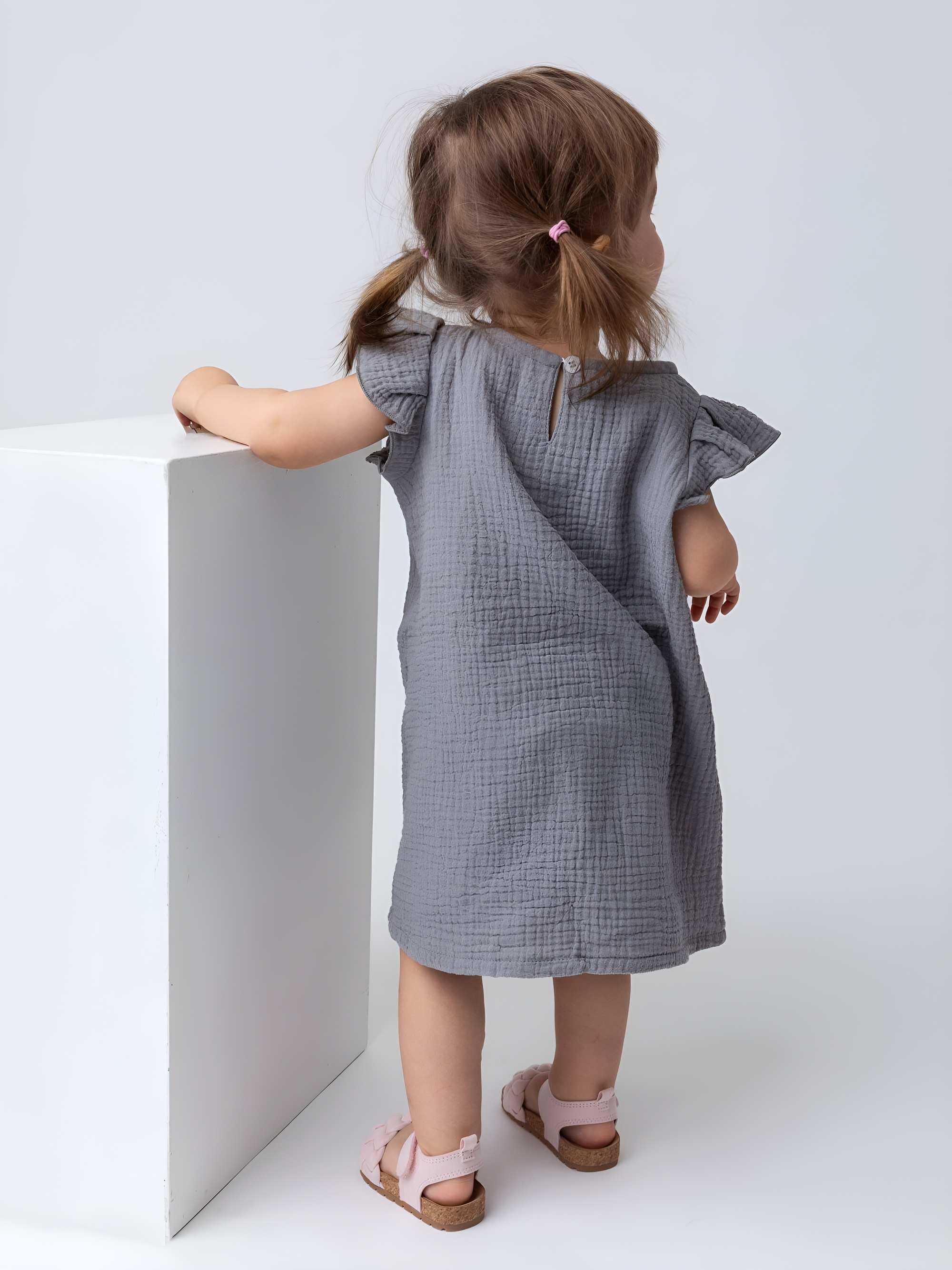 Grey muslin dress Baby