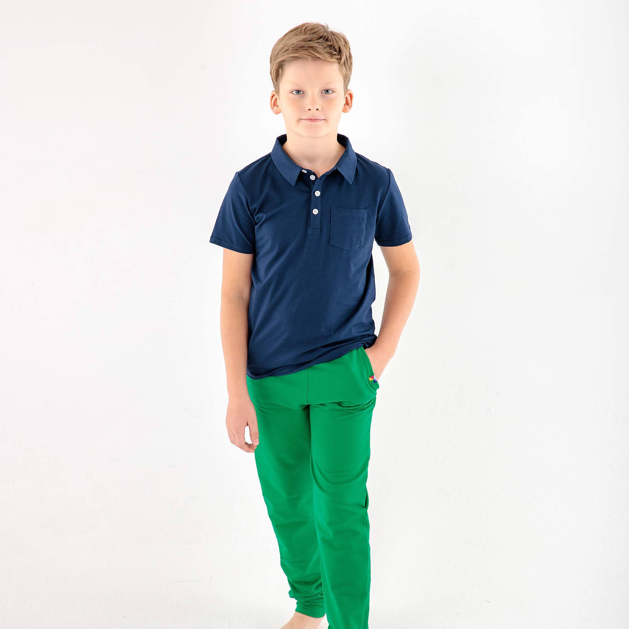 Granatowa koszulka polo Junior
