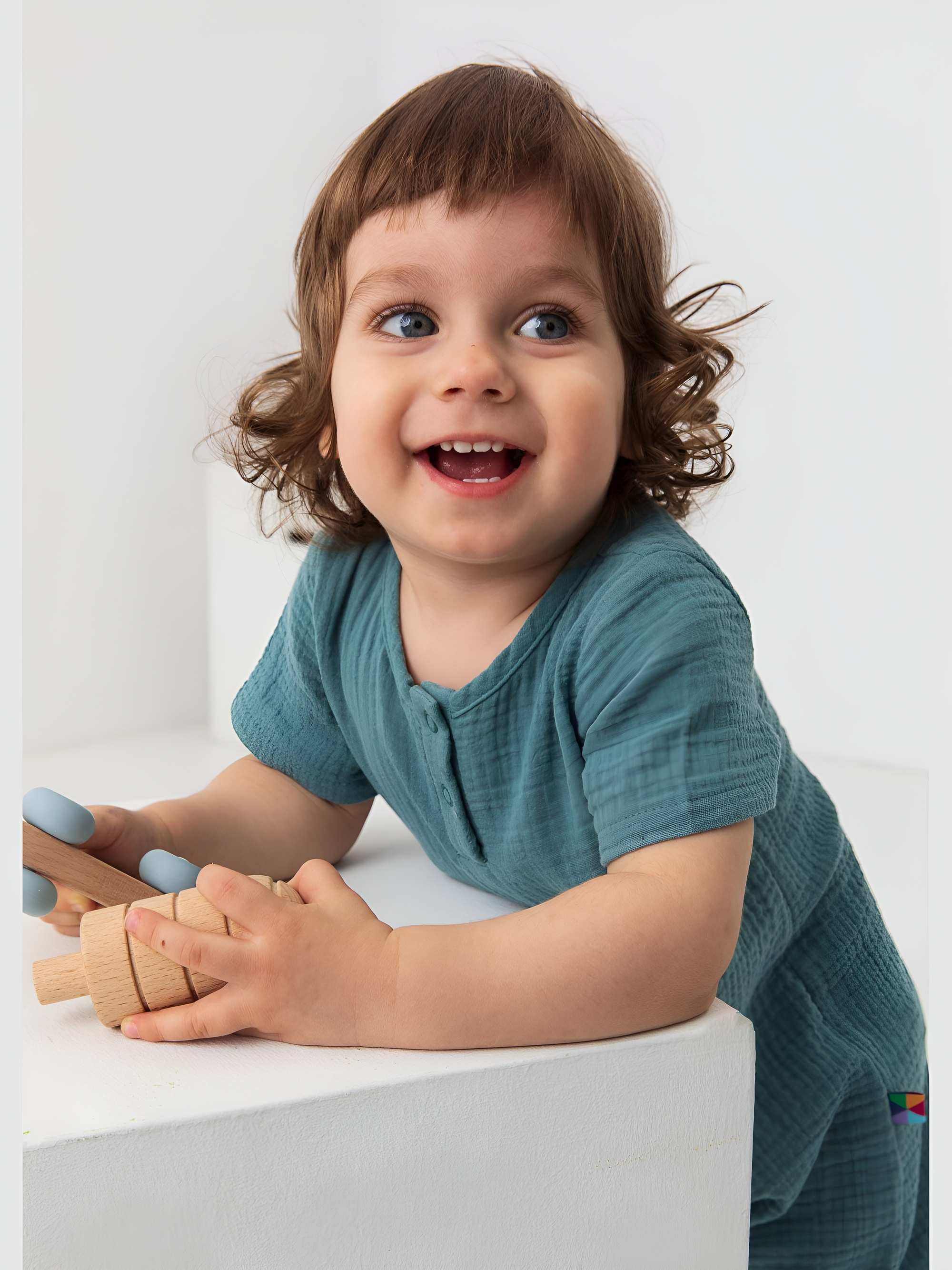 Nautical muslin romper Baby