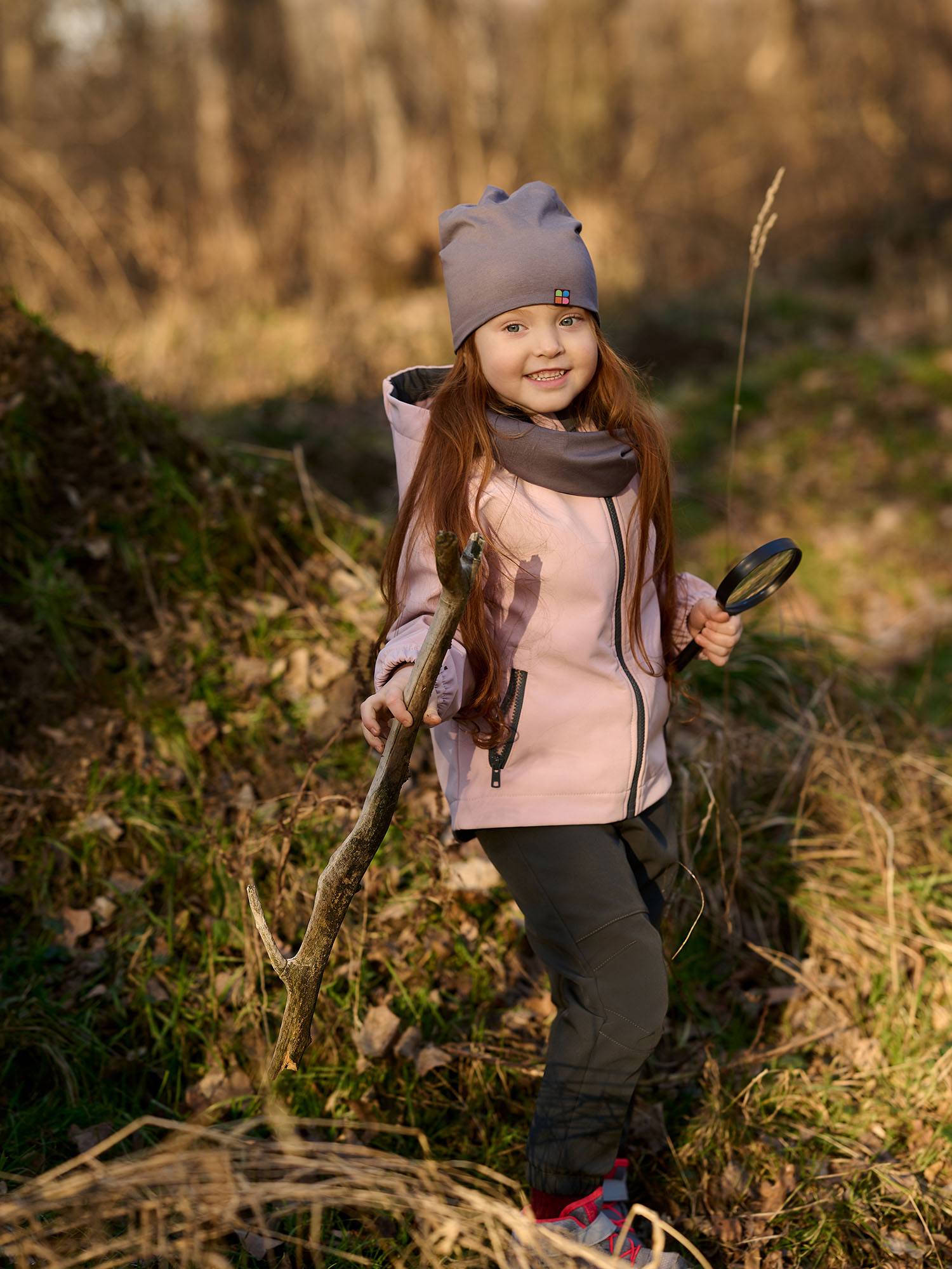 Graphite-black Reversible Beanie & Neck Warmer Set Junior