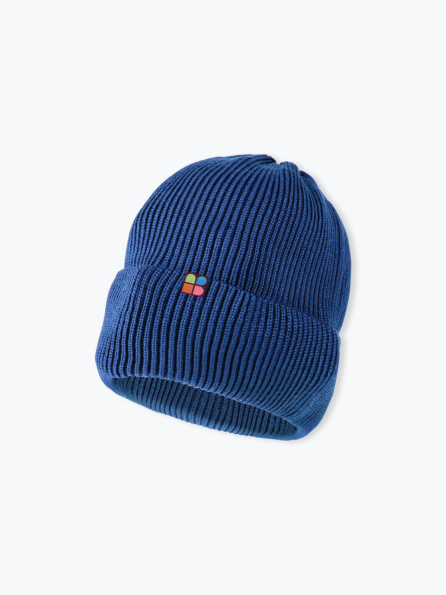 Blue merino wool hat kids
