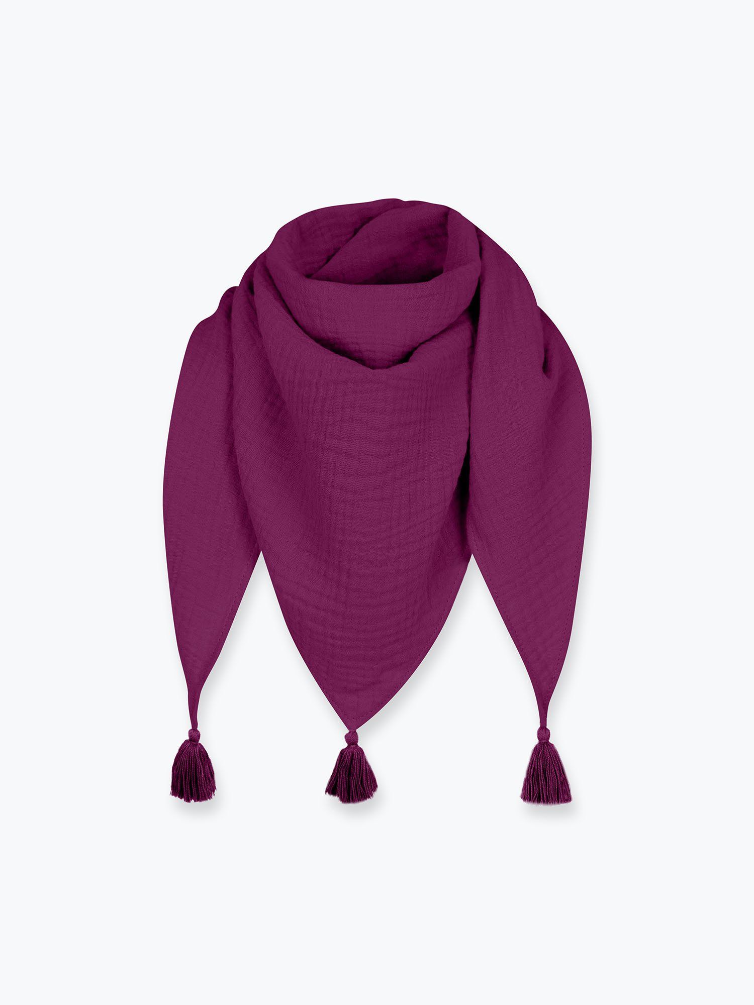 Berry Muslin triangle scarf wrap Adults