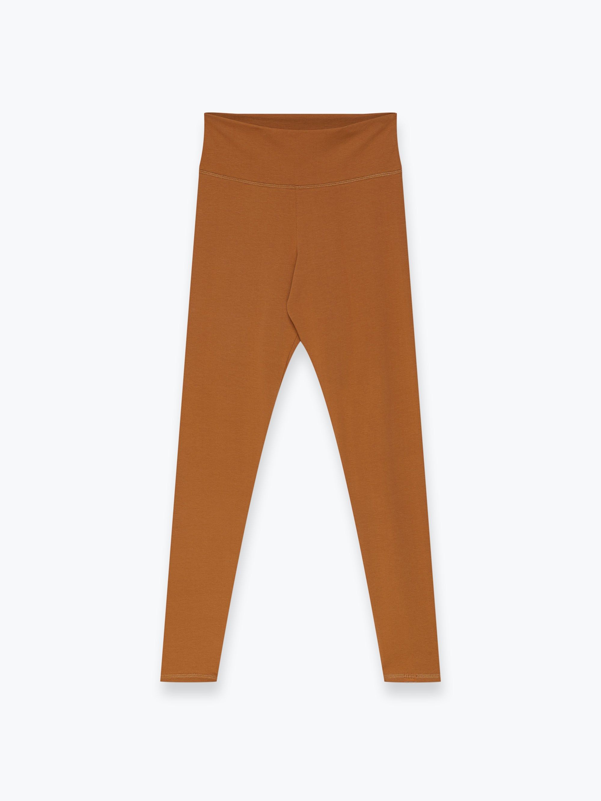 Karmelowe legginsy damskie