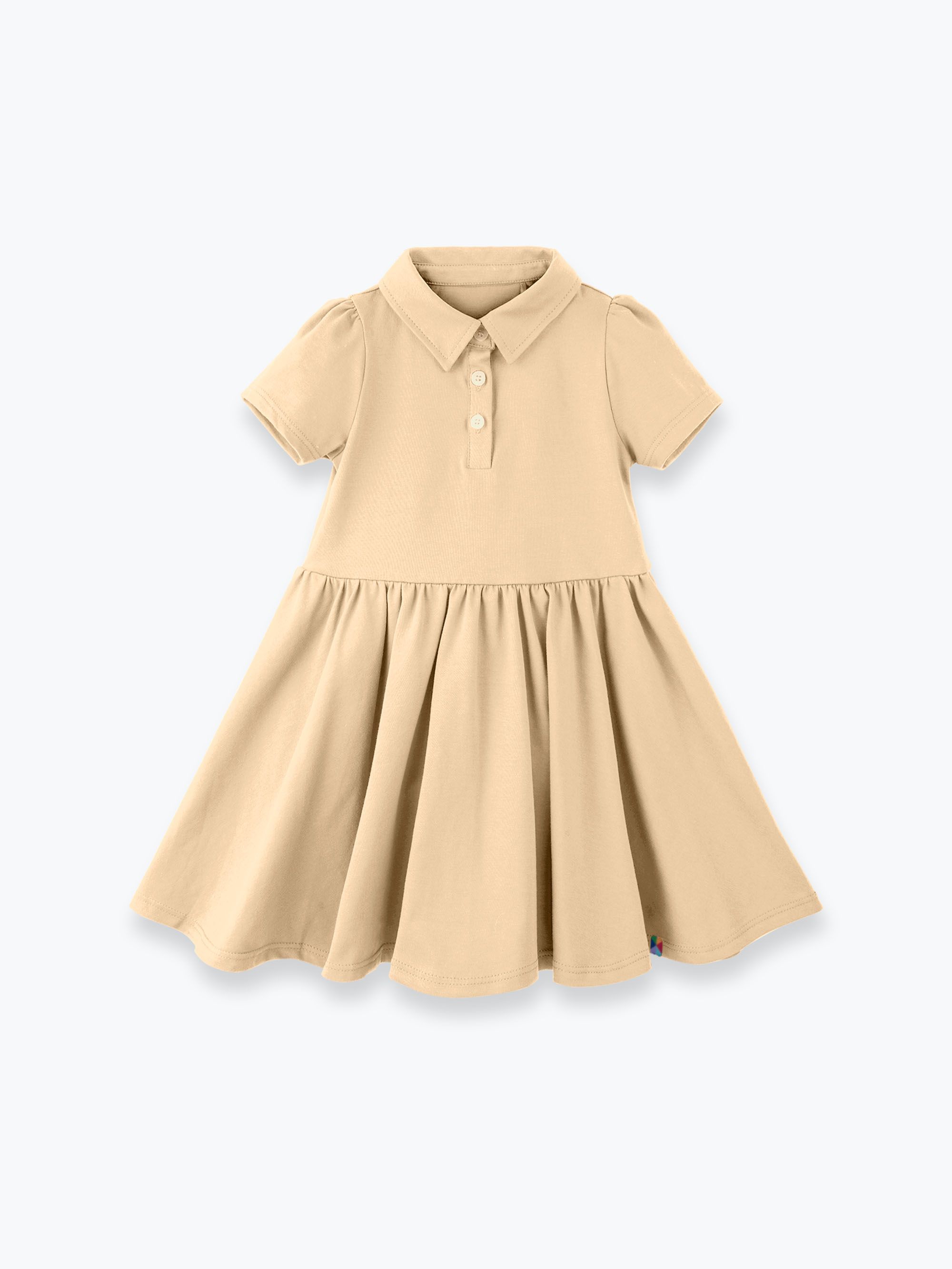 Beżowa sukienka polo