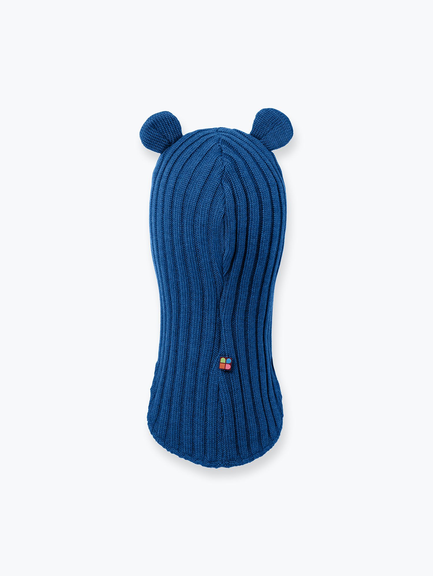 Niebieska kominiarka merino z uszkami