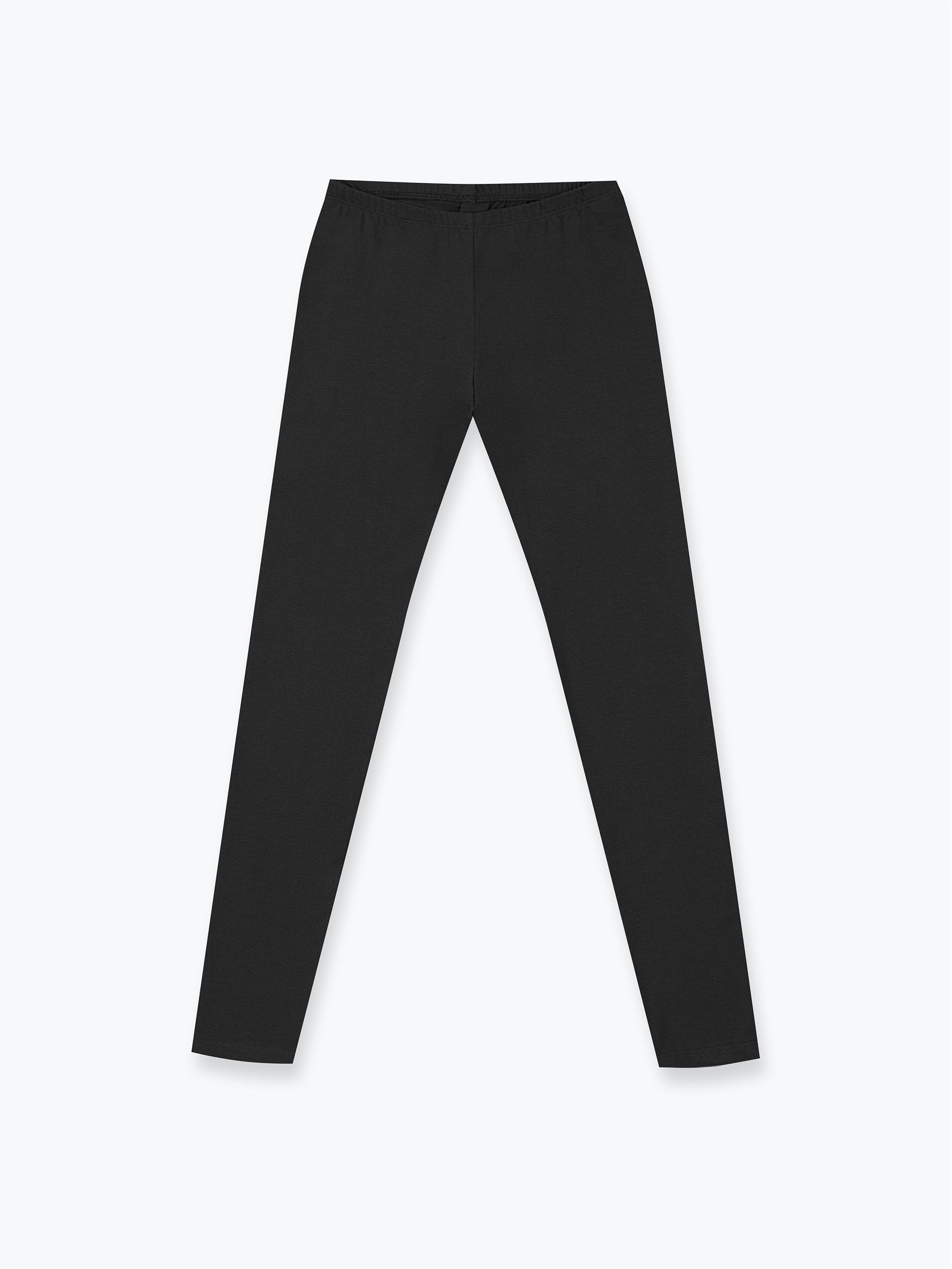 Czarne legginsy z gumką w pasie