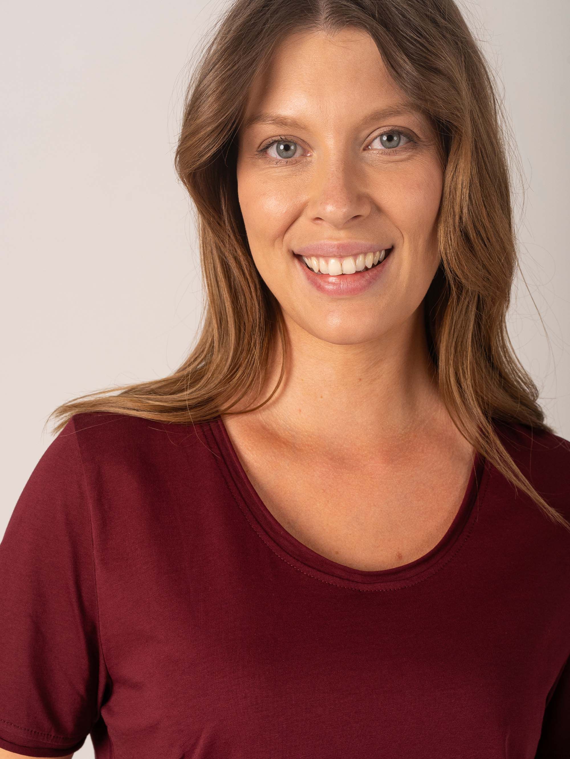 Burgundy Lightweight jersey t-shirt Women