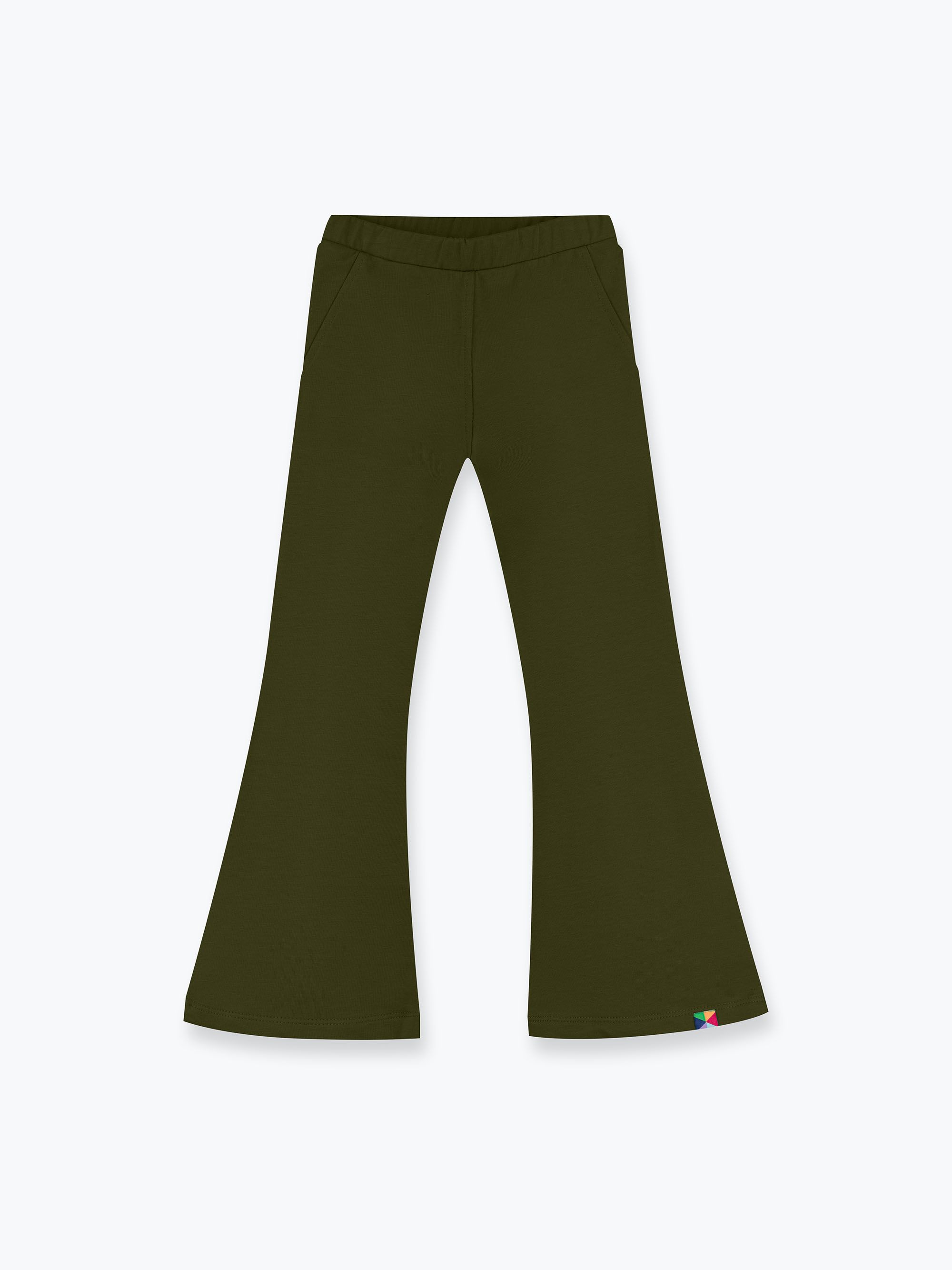 Khaki spodnie dzwony