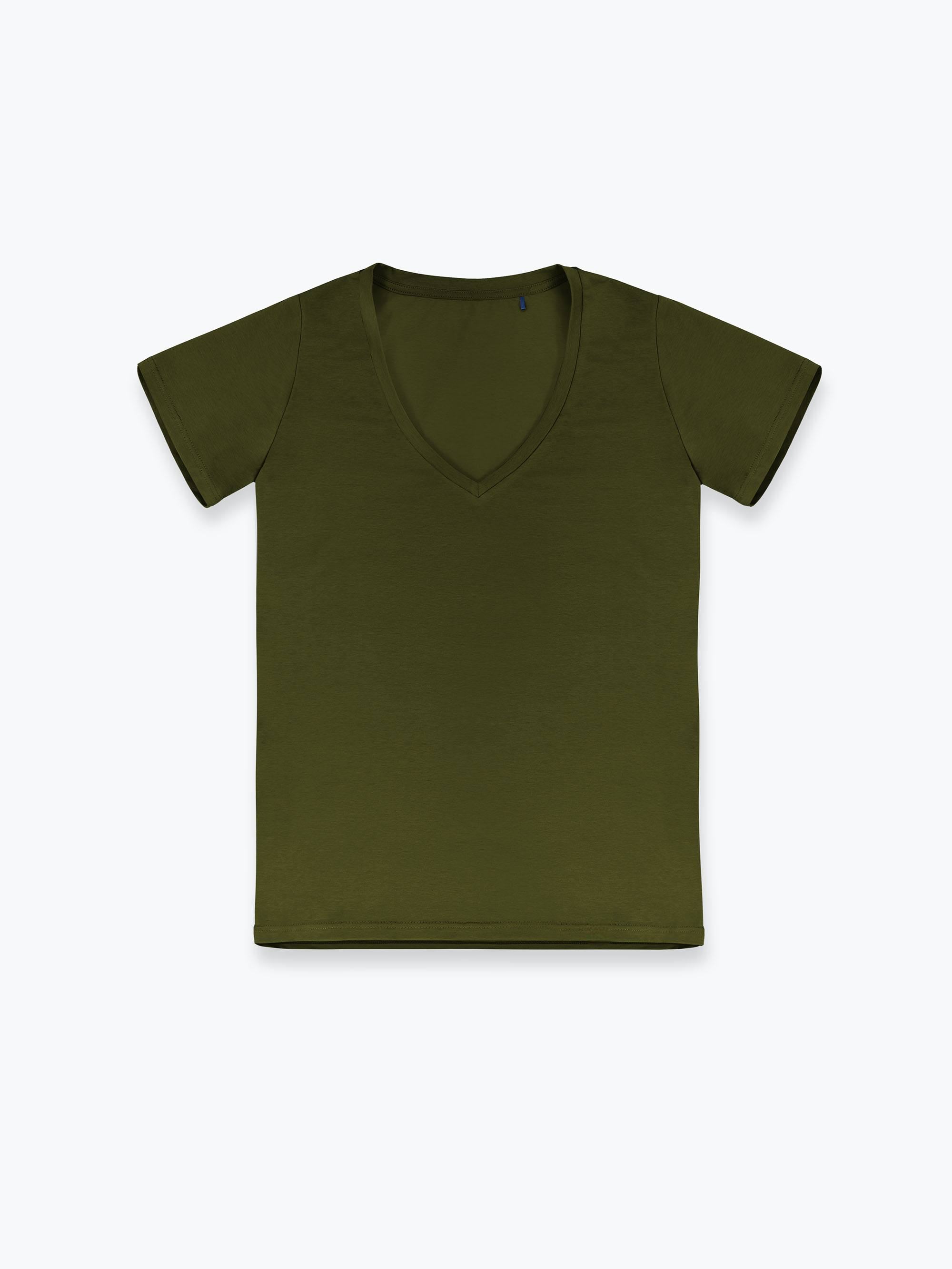 Khaki T-shirt damski