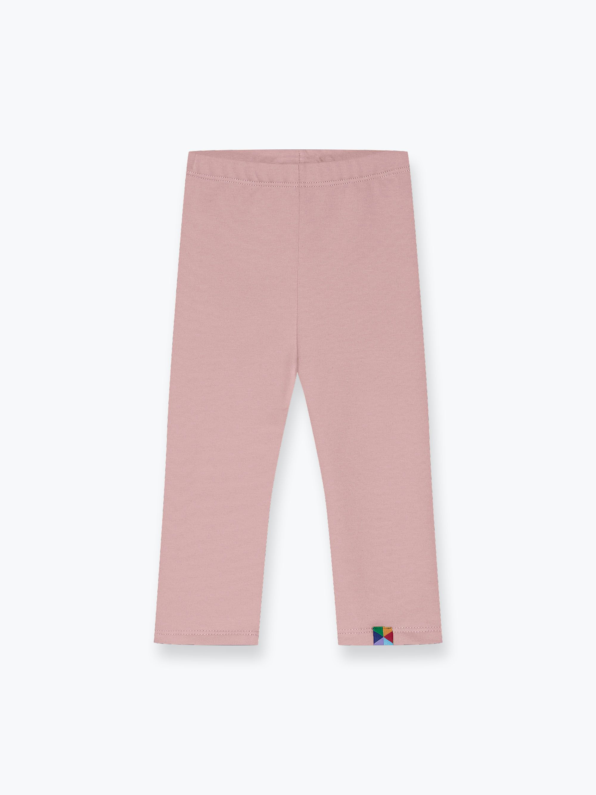 Pudroworóżowe legginsy z meszkiem