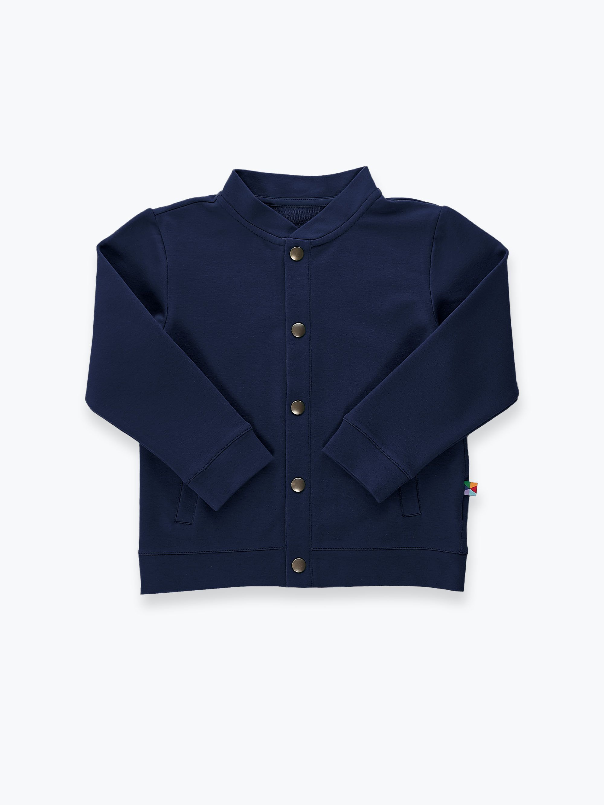 Granatowa bluza bomber z kieszeniami