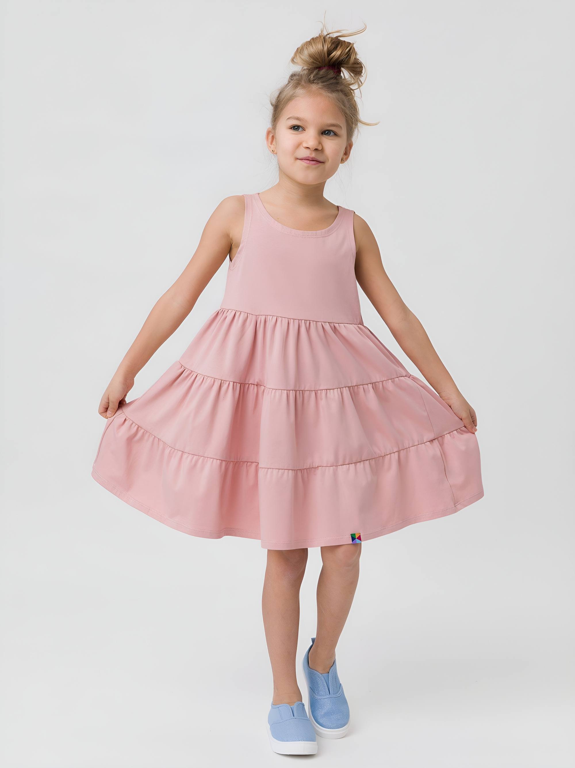 Powder pink sleeveless dress