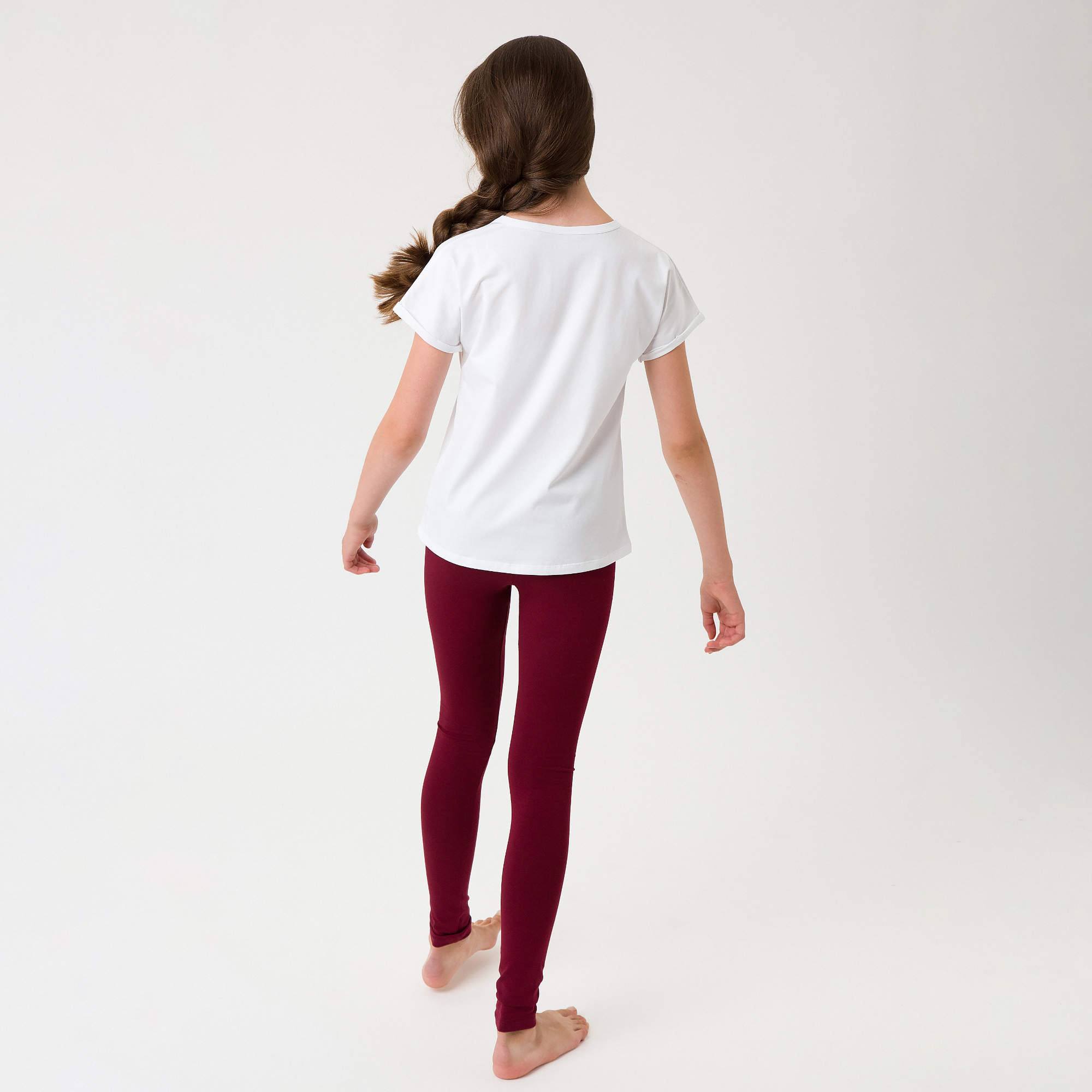 Bordowe legginsy Junior