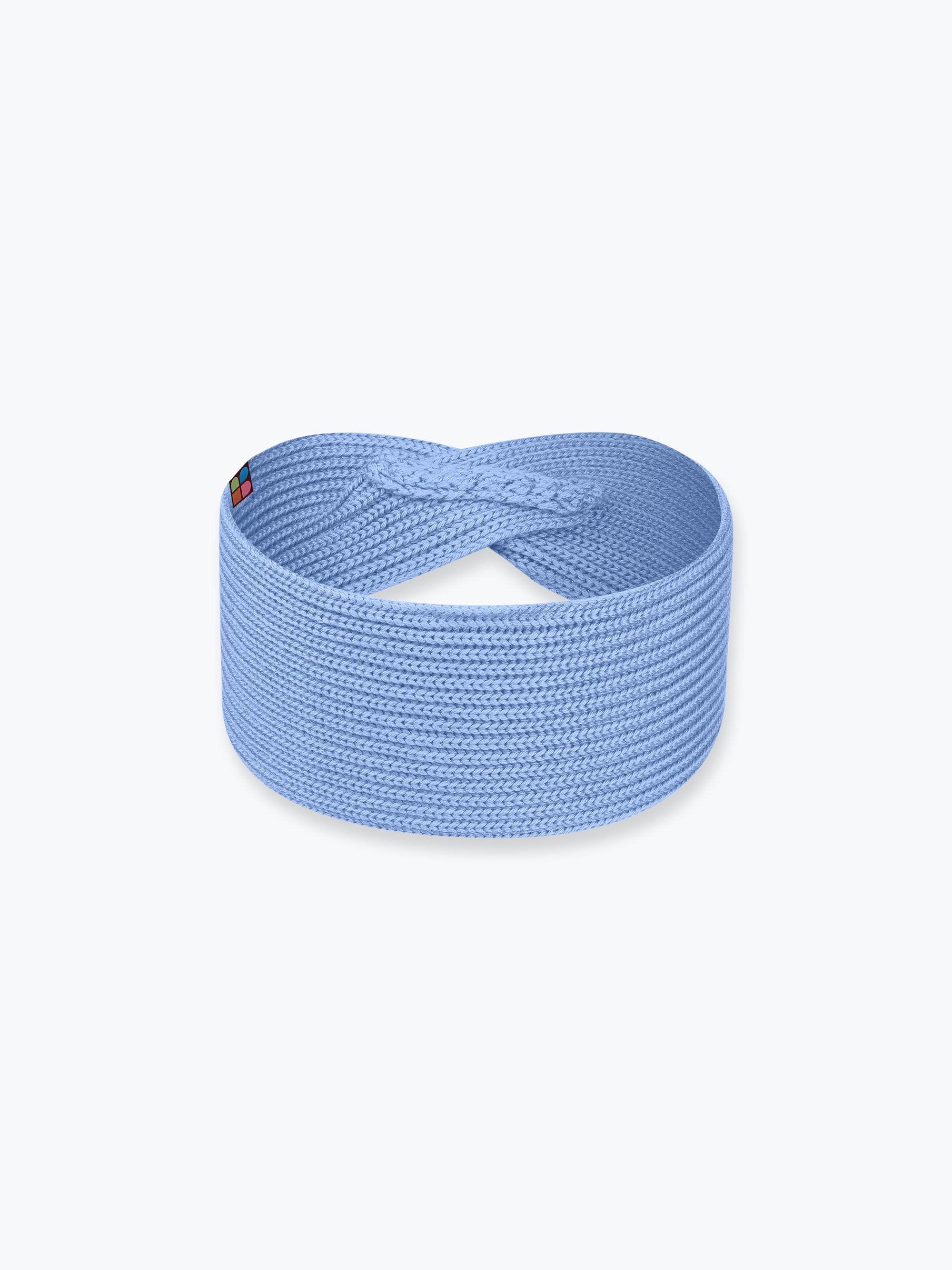 Sky blue merino wool headband