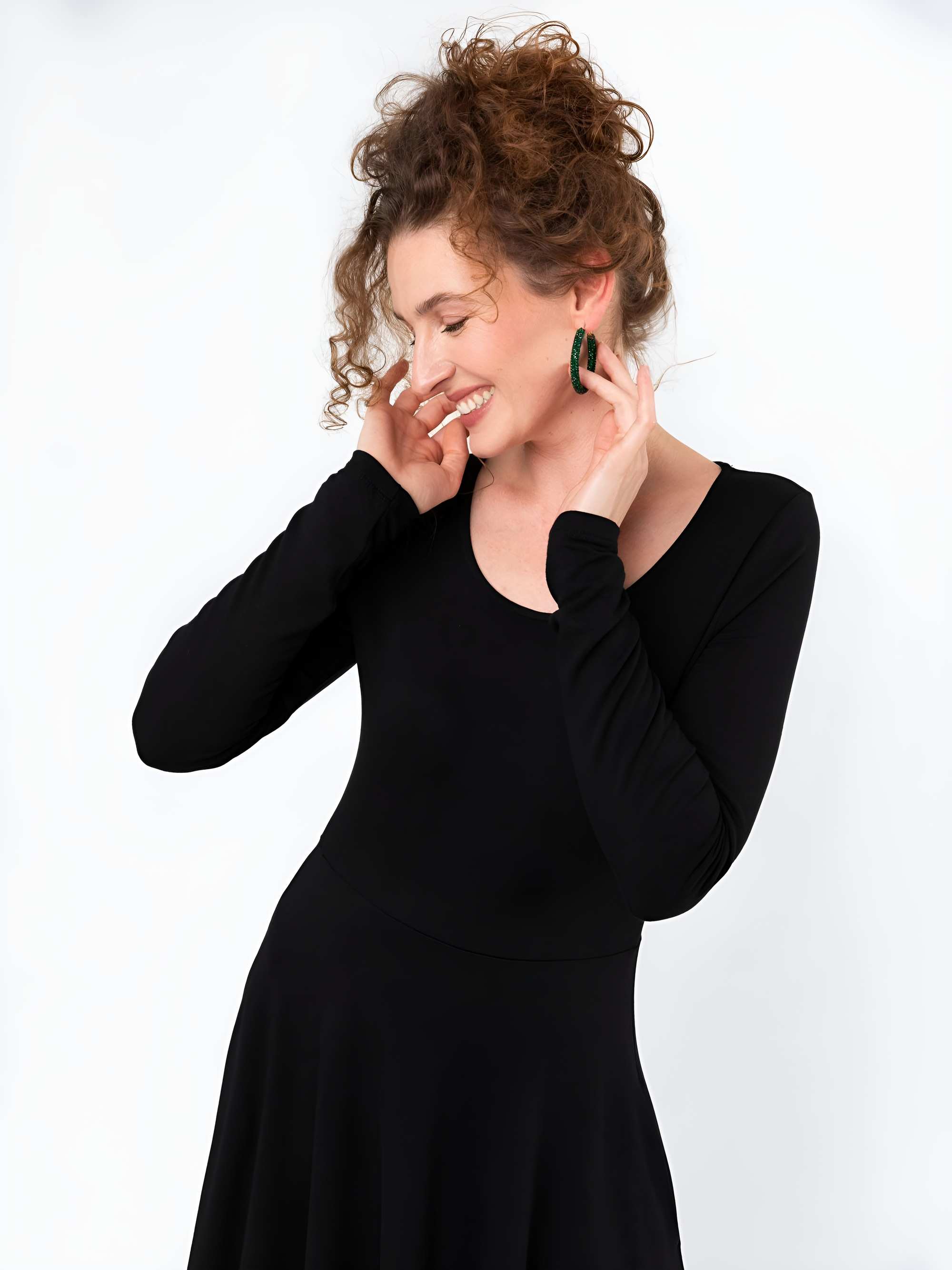 Black long sleeve dress Women