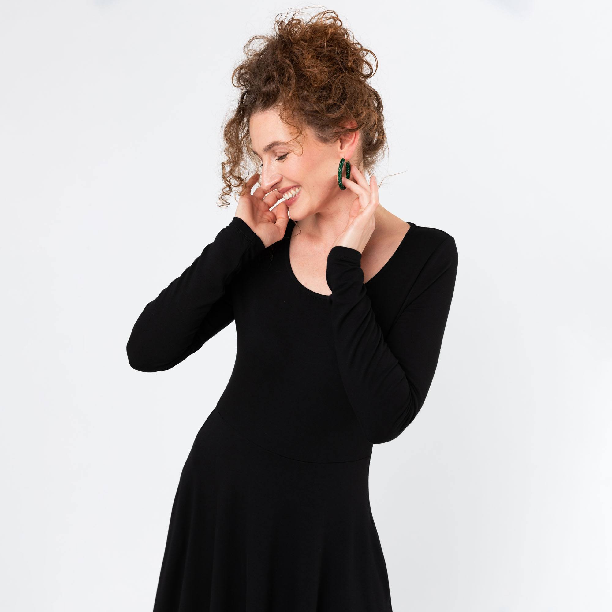 Black long sleeve dress Women