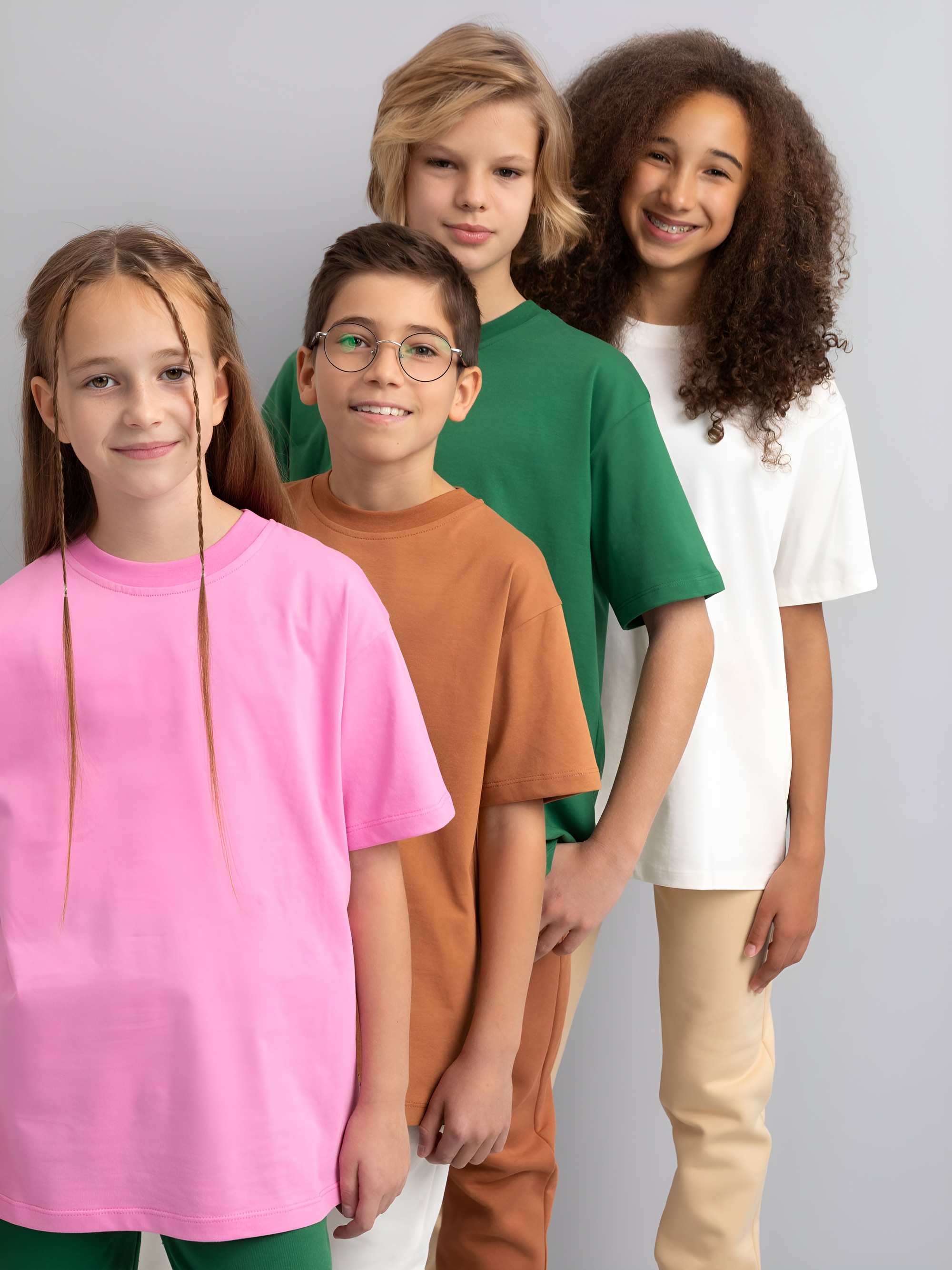Pasteloworóżówy T-shirt oversize