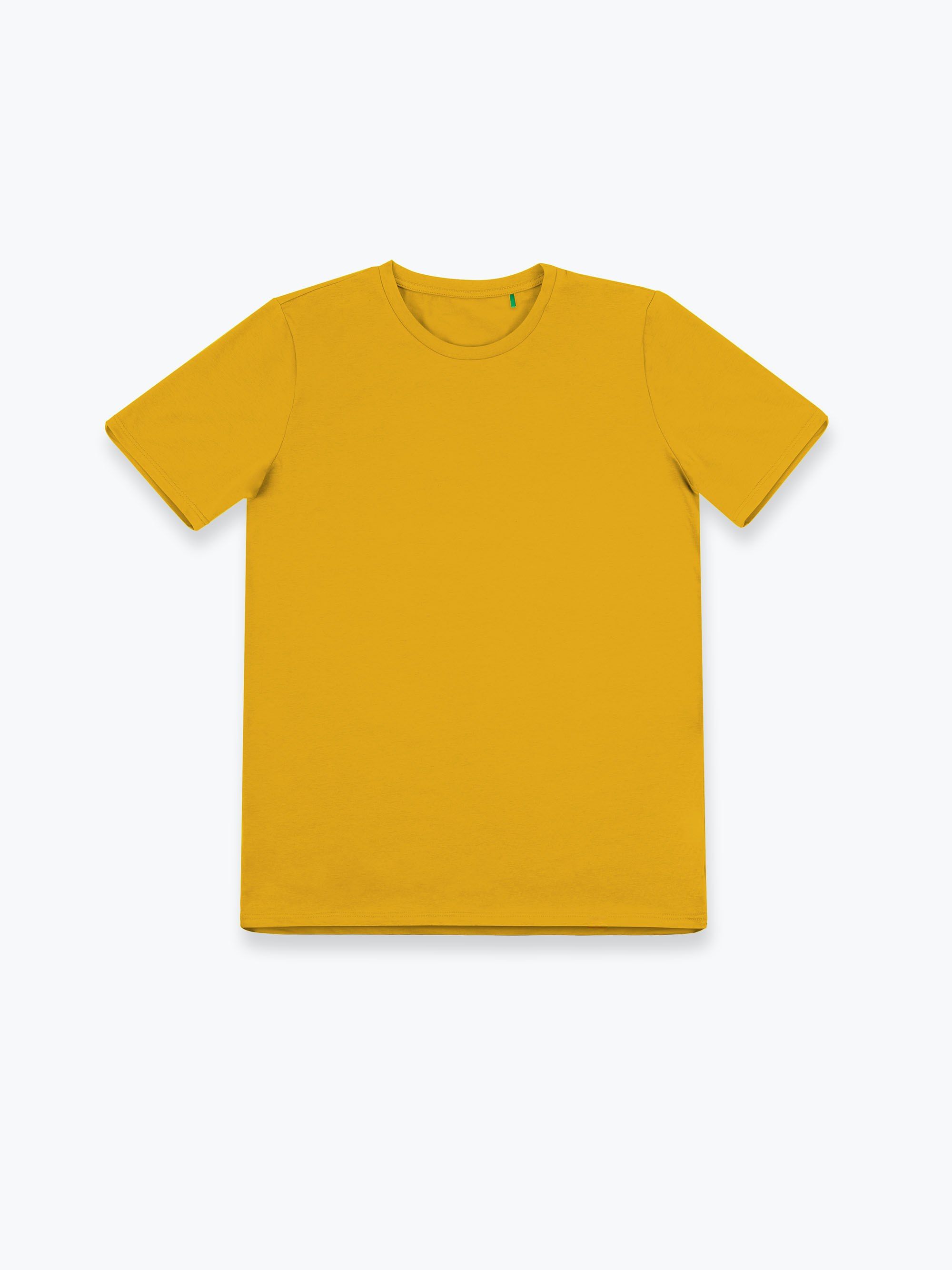 Musztardowy T-shirt męski